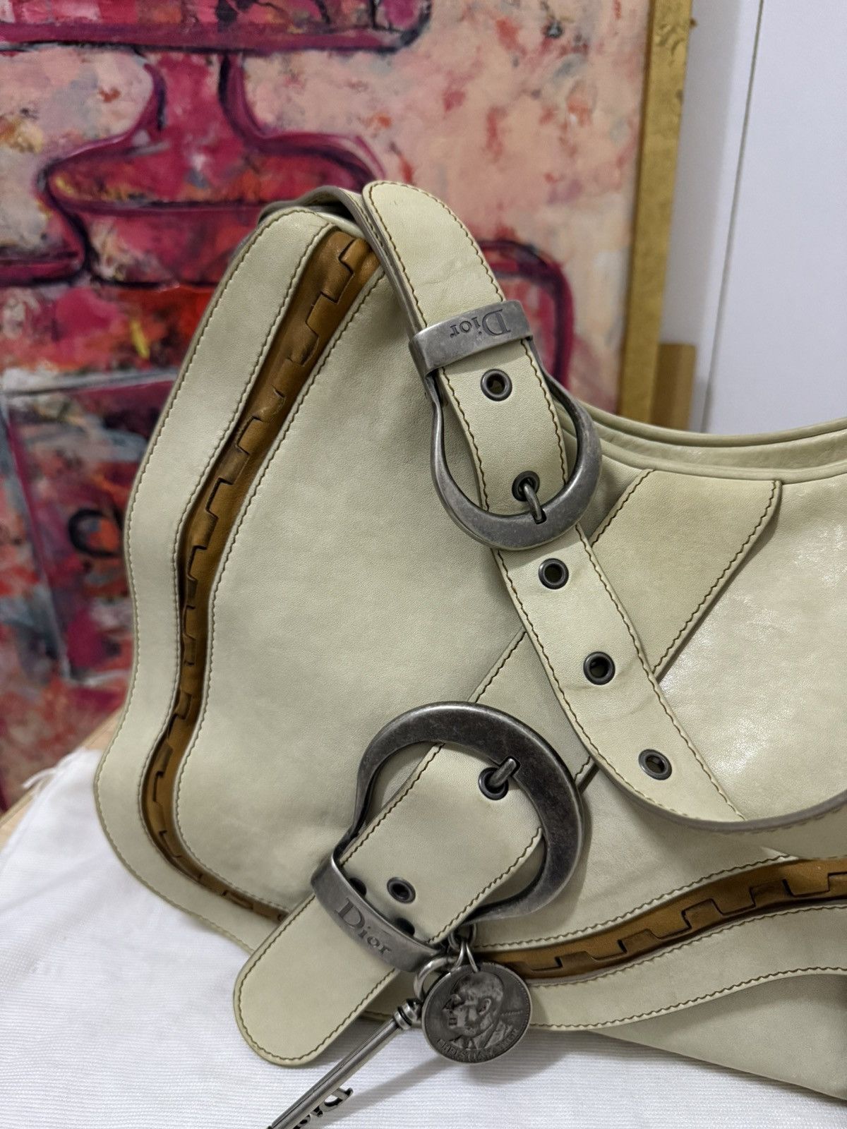 Dior 2006 Christian Dior Gaucho leather Saddle bag Size ONE SIZE - 5 Thumbnail
