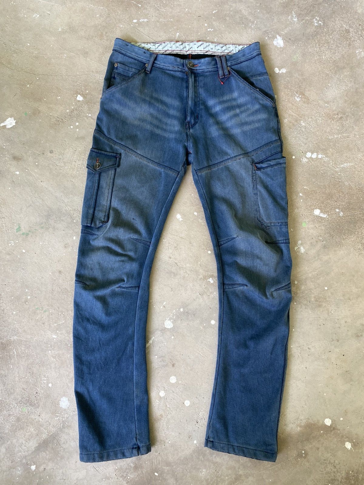 Japanese Brand FieldCore Multi Pocket 3D Cargo Denim Jeans Size US 33 - 1 Thumbnail