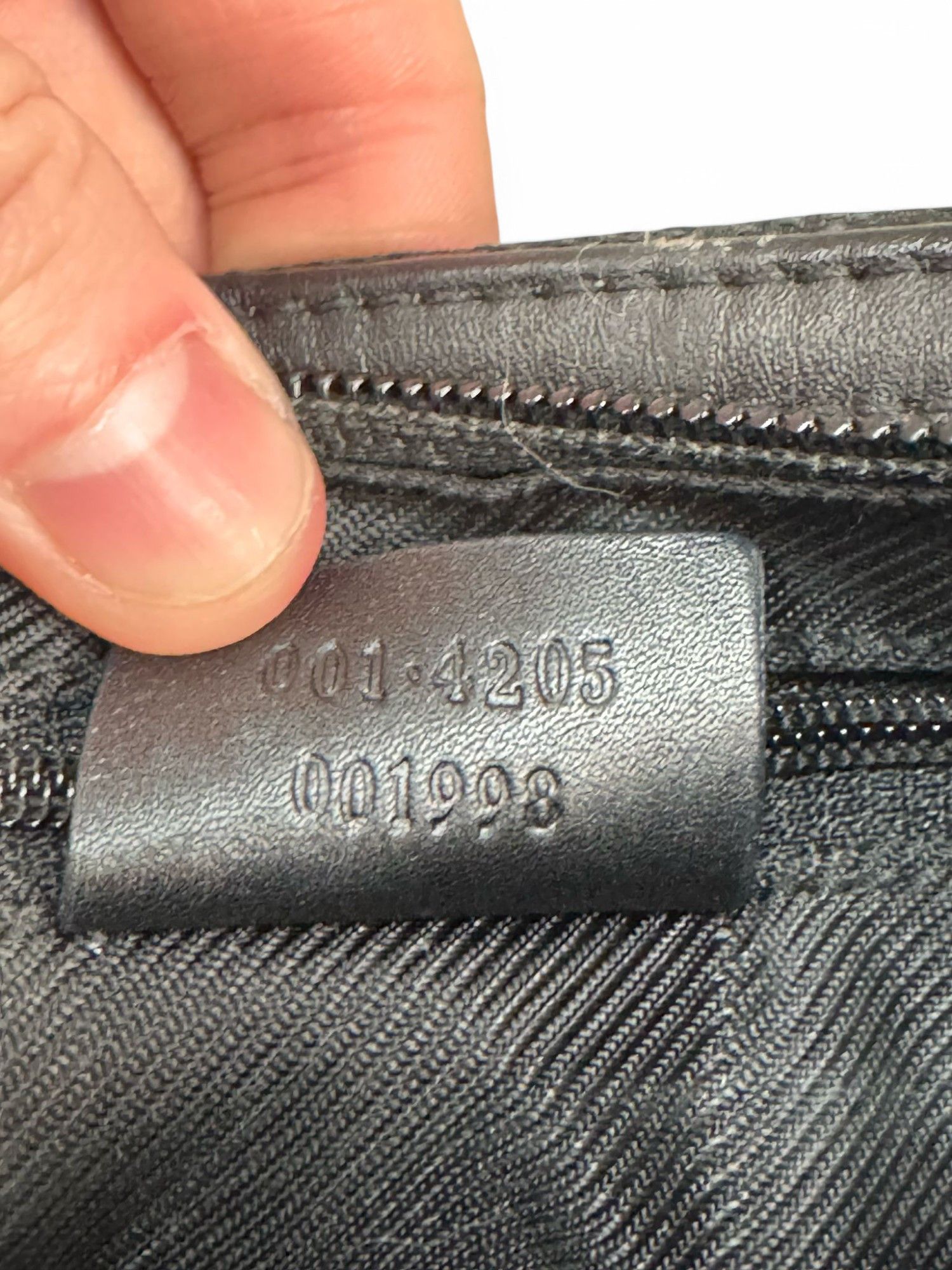 Gucci Gucci - Hobo Leather Handbag Shoulder Bag Monogram Black Size ONE SIZE - 10 Thumbnail