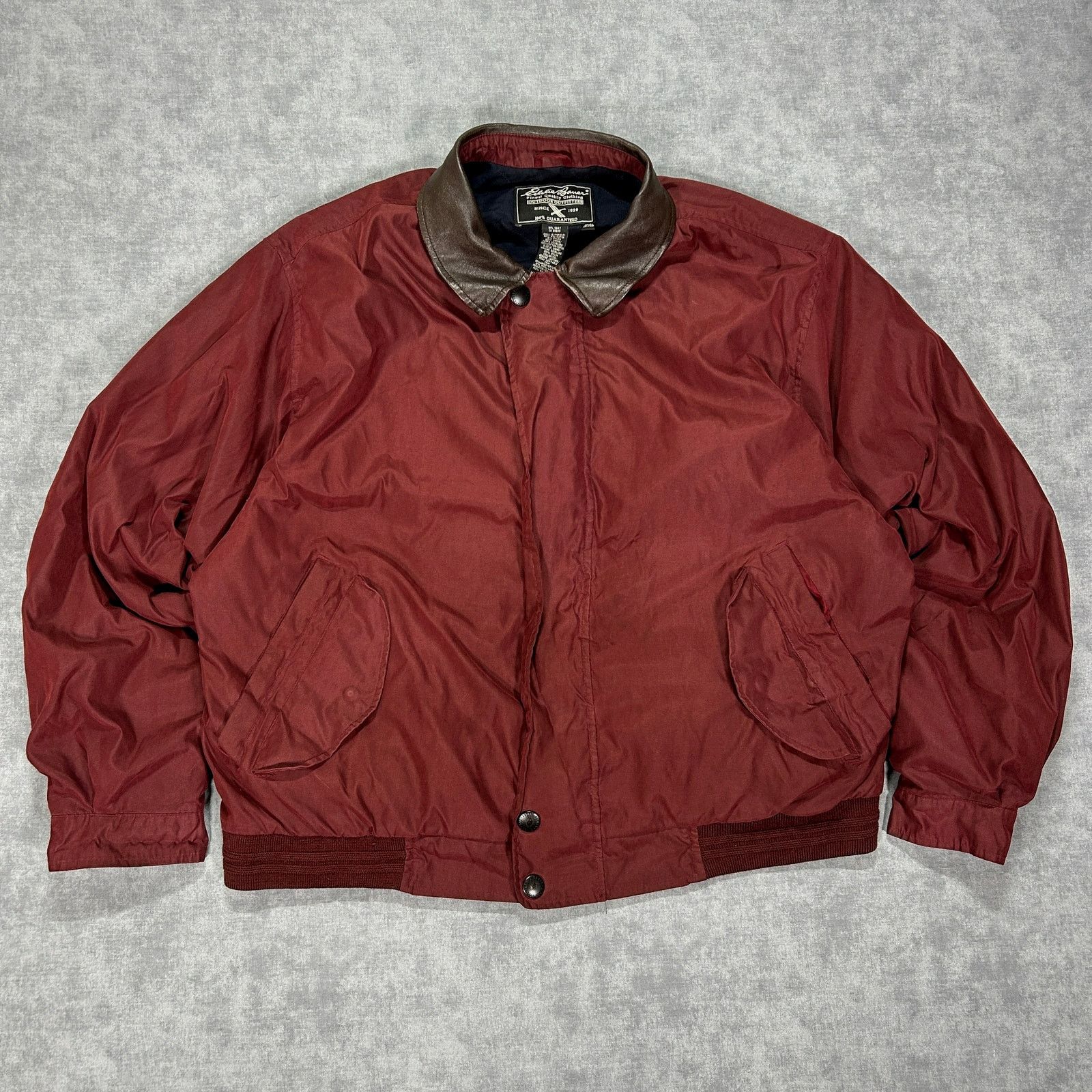 Eddie Bauer VTG Eddie Bauer quilted leather collar chore jacket mens XL Size US XL / EU 56 / 4 - 1 Thumbnail