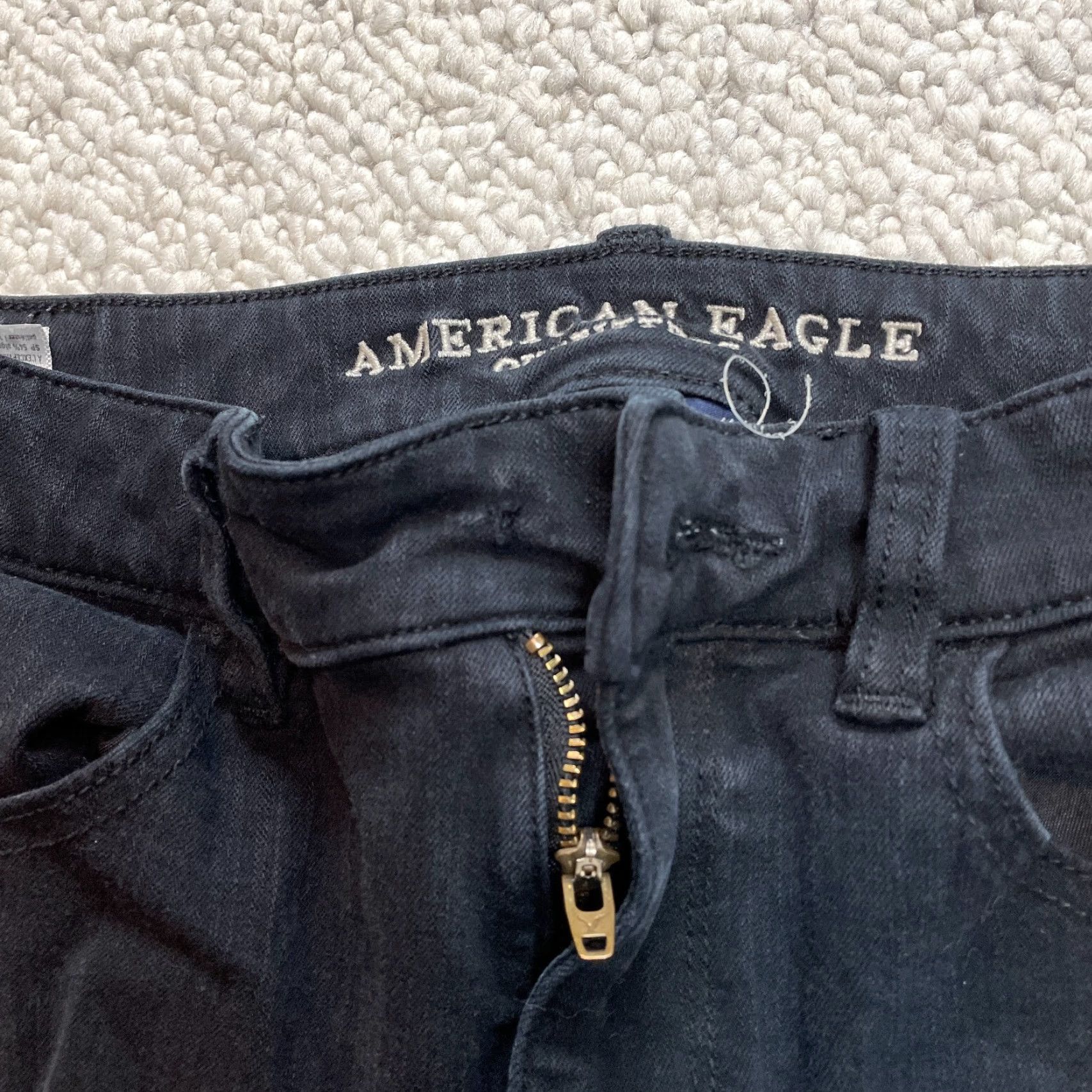 American Eagle Outfitters American Eagle Jeans Womens 6 Super Stretch High Rise Jegging Black Long Denim Size 28" / US 6 / IT 42 - 5 Thumbnail