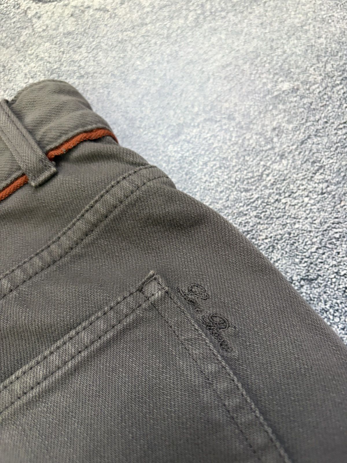 Loro Piana LORO PIANA Luxury Grey Straight Pants Orange Trim IT 40 Size 27" / US 4 / IT 40 - 13 Thumbnail