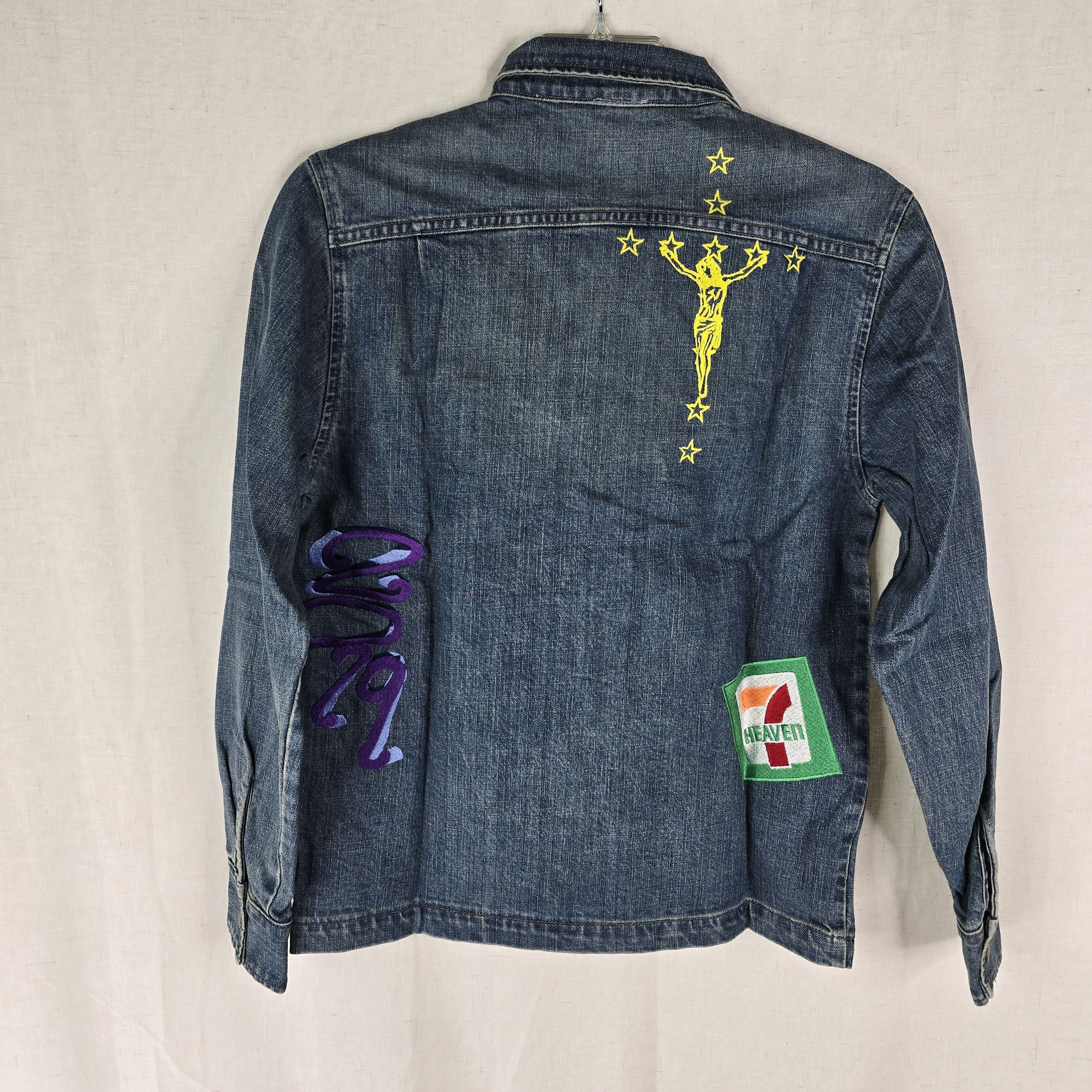 Seventh Heaven Seventh Heaven Patches Denim Jacket Men’s Small Blue Trucker Size US S / EU 44-46 / 1 - 13 Thumbnail