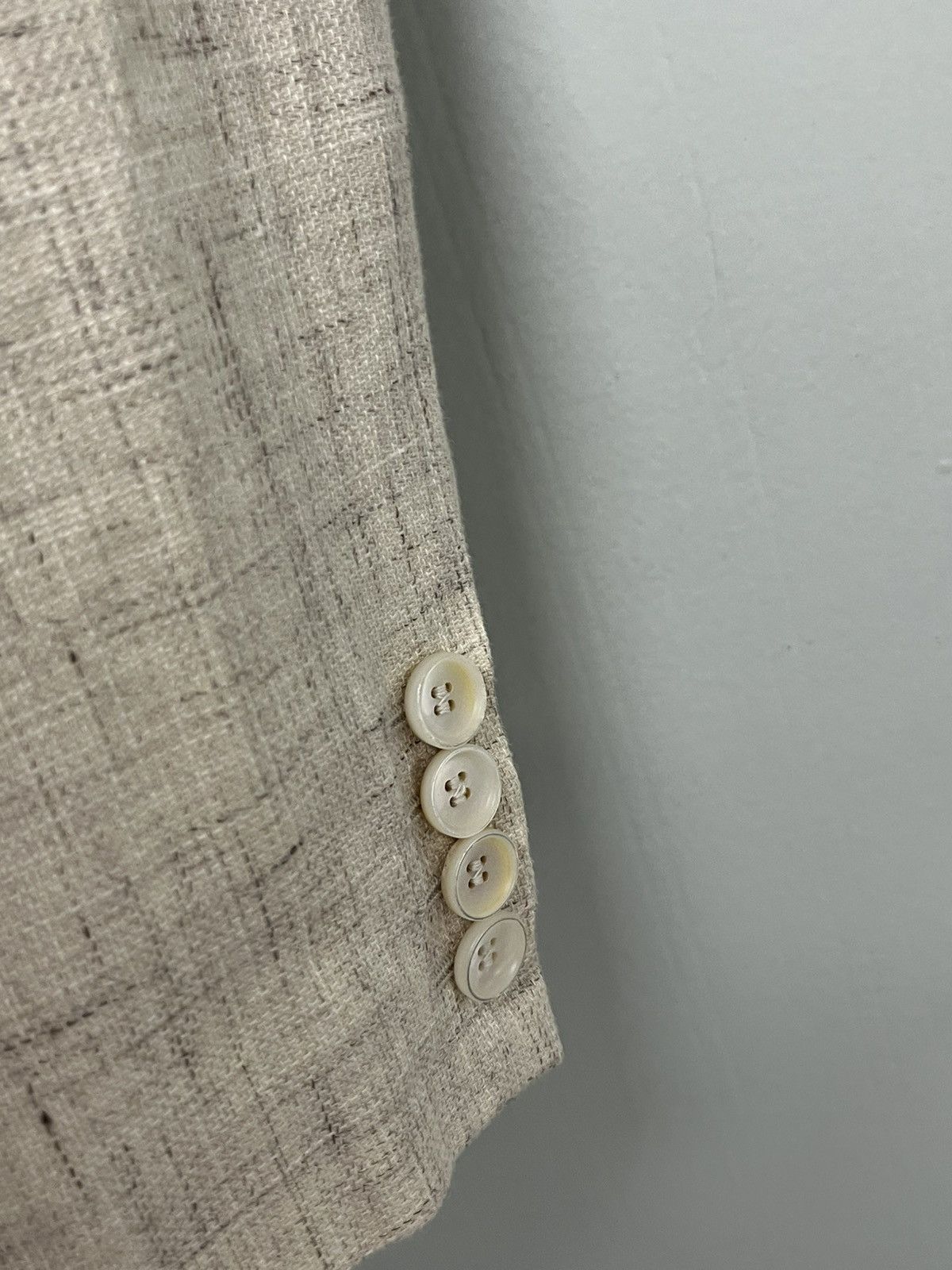 John Varvatos Linen Blend Button Front Jacket. Size 52 Size US L / EU 52-54 / 3 - 7 Thumbnail