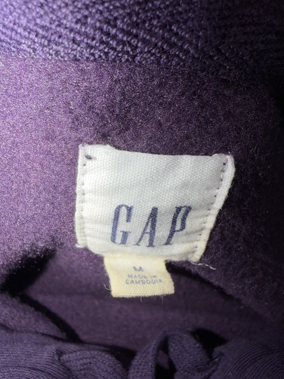 Gap Gap Logo Hoodie Purple Fleece Pullover Medium Felt Appliqué Size M / US 6-8 / IT 42-44 - 5 Thumbnail