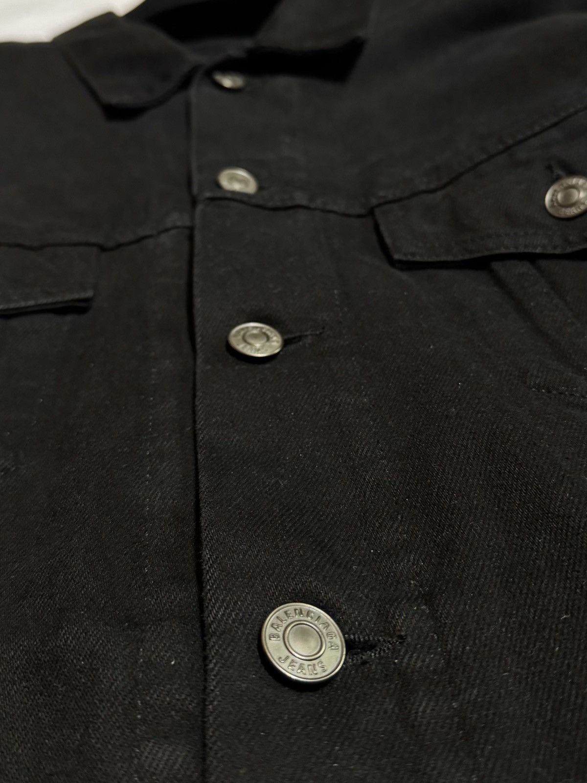 Balenciaga AW19 NEW GAS FUEL BLACK TRUCKER GAUGE DENIM JACKET Size US L / EU 52-54 / 3 - 5 Thumbnail
