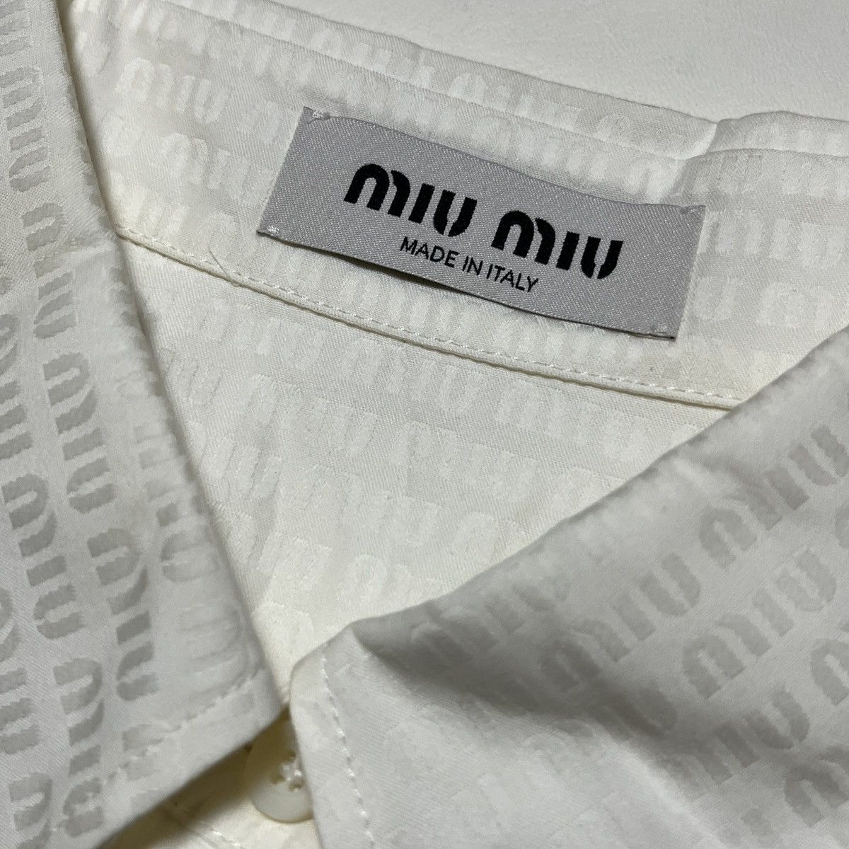 Miu Miu Miu Miu Monogram Button-down Shirt Size US M / EU 48-50 / 2 - 4 Thumbnail