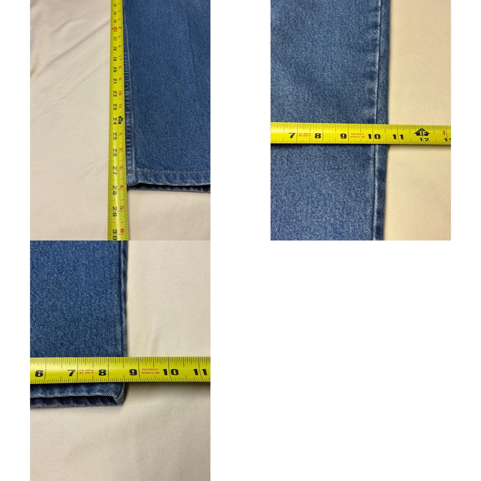 Vintage LL Bean Natural Fit Mens Jeans 40x28 Blue 100% Cotton Denim Straight Relaxed Five-Pocket Zip Button Closure Leather Patch Mens Size US 40 / EU 56 - 9 Thumbnail