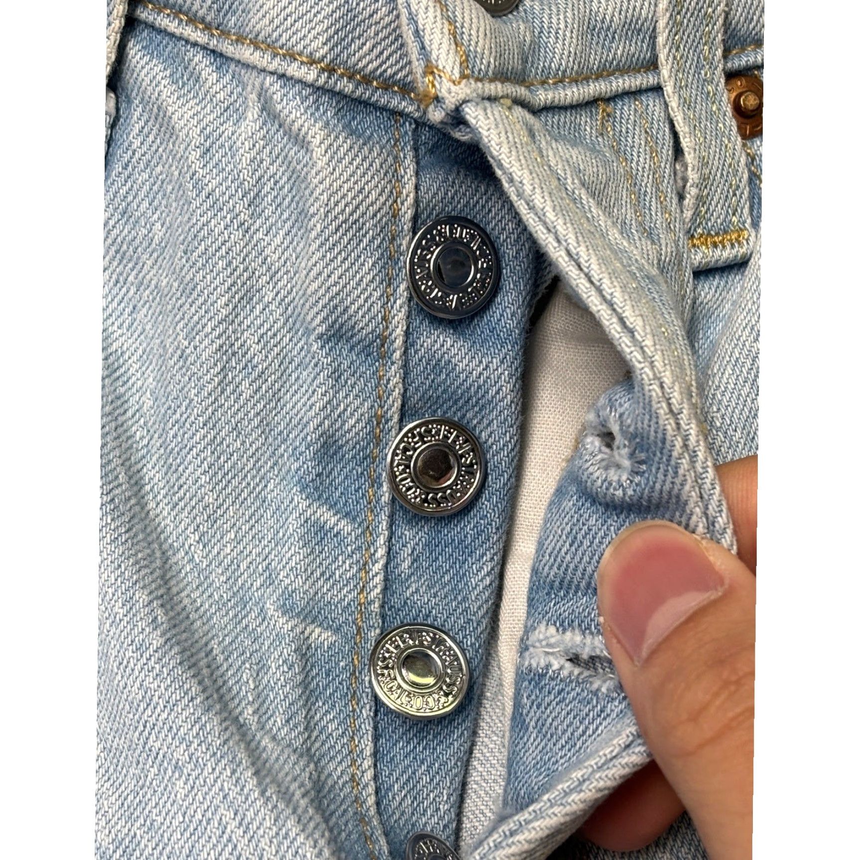 Levi's Levi's 501 Premium Original Straight Jeans Light Wash Regular Women 24 W26 Inseam 26.5 Button Fly 5-Pocket Denim High Rise Size 42" / US 20 - 3 Thumbnail