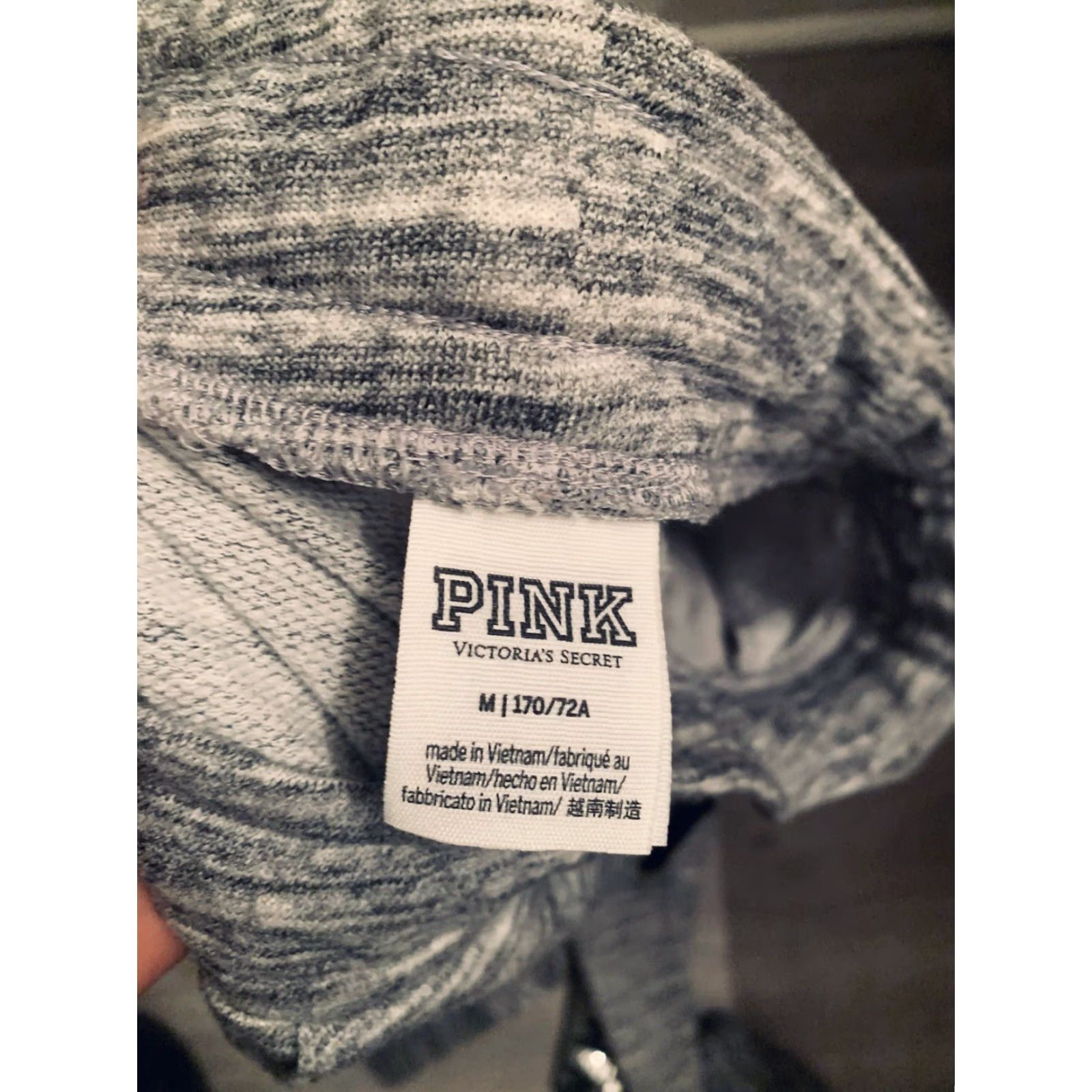 Pinko PINK Victoria’s Secret Medium Jogger Sweatpants with Silver Flip Sequins Sweatpants Regular Women M Gray Logo Elastic Waist Size 32" / US 10 / IT 46 - 7 Thumbnail