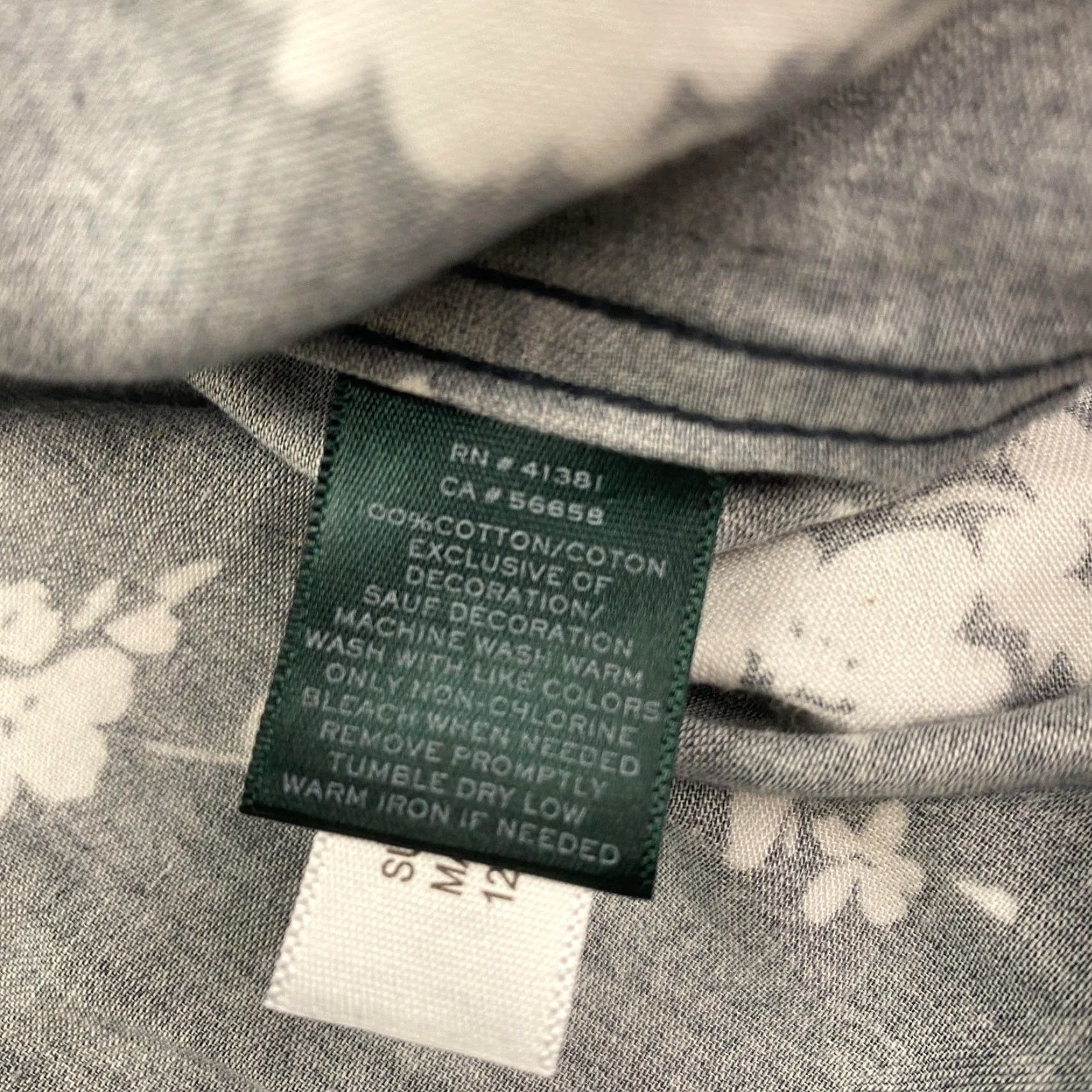 Ralph Lauren VINTAGELauren Ralph Lauren Shirt Womens Large Navy White Floral Non-Iron Long Sleeve? Size L / US 10 / IT 46 - 5 Thumbnail