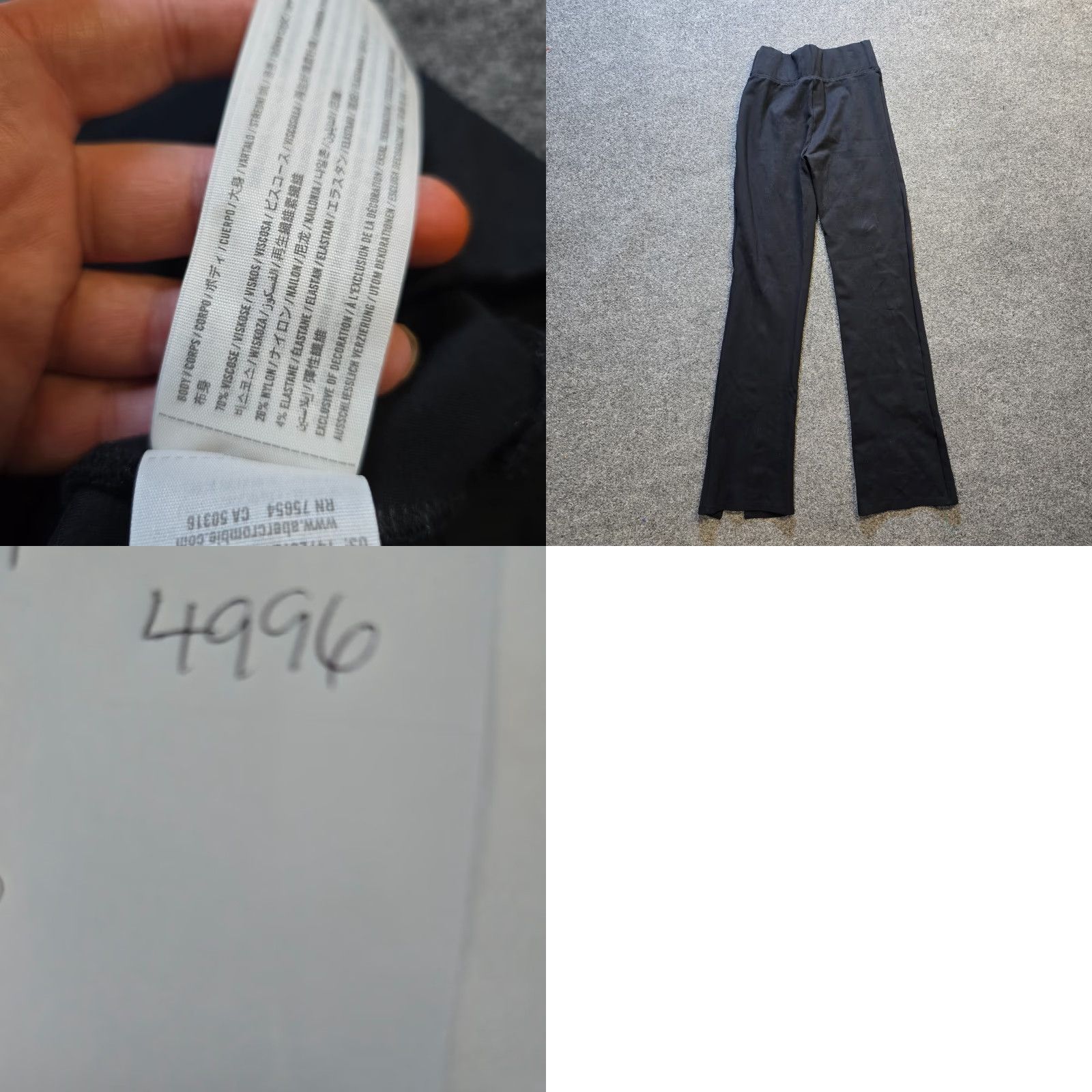 Abercrombie & Fitch Abercrombie & Fitch Pants Womens Size Small Black Flare Stretch Fitted Capsule Size 28" / US 6 / IT 42 - 8 Thumbnail