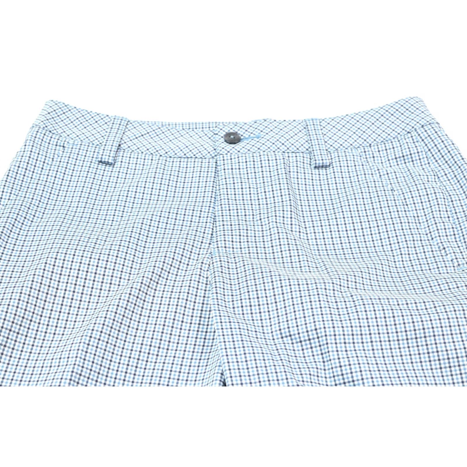 Puma Puma dryCELL Tech Flex Golf Shorts Mens 28 Blue Plaid Wicking Athletic Fit Size US 29 - 2 Thumbnail