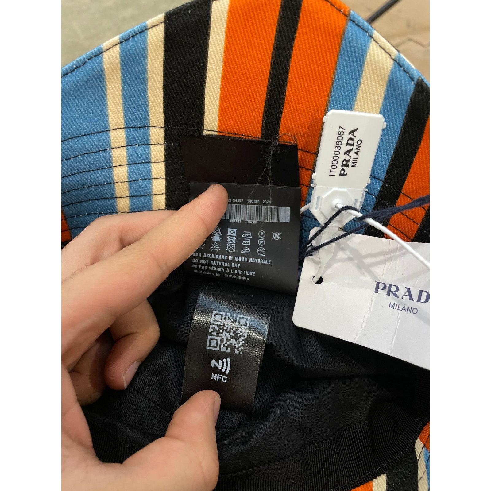 Prada Prada Bucket Hat Orange Multi New Small With Tags Size ONE SIZE - 9 Thumbnail