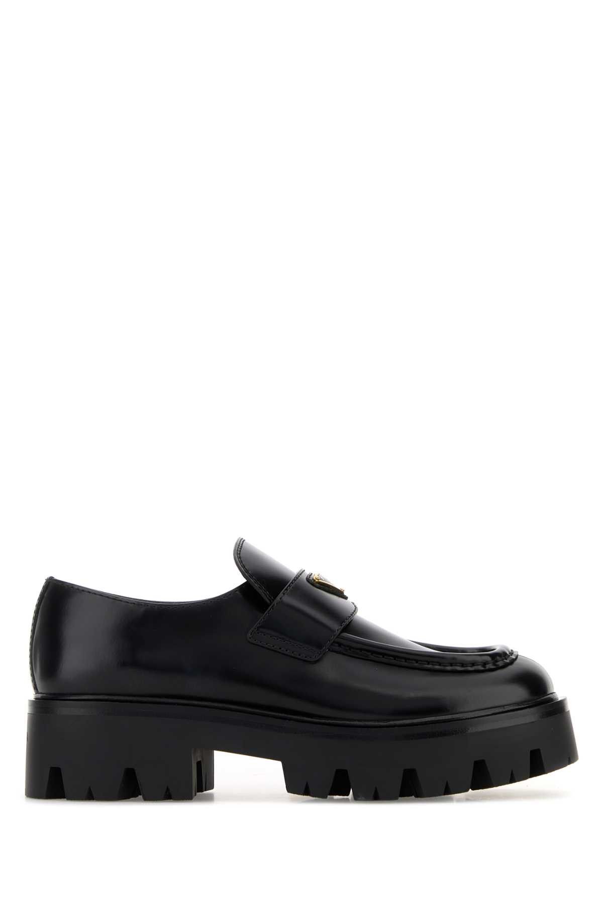 Prada Black Leather Loafers Size US 11 / IT 41 - 1 Thumbnail