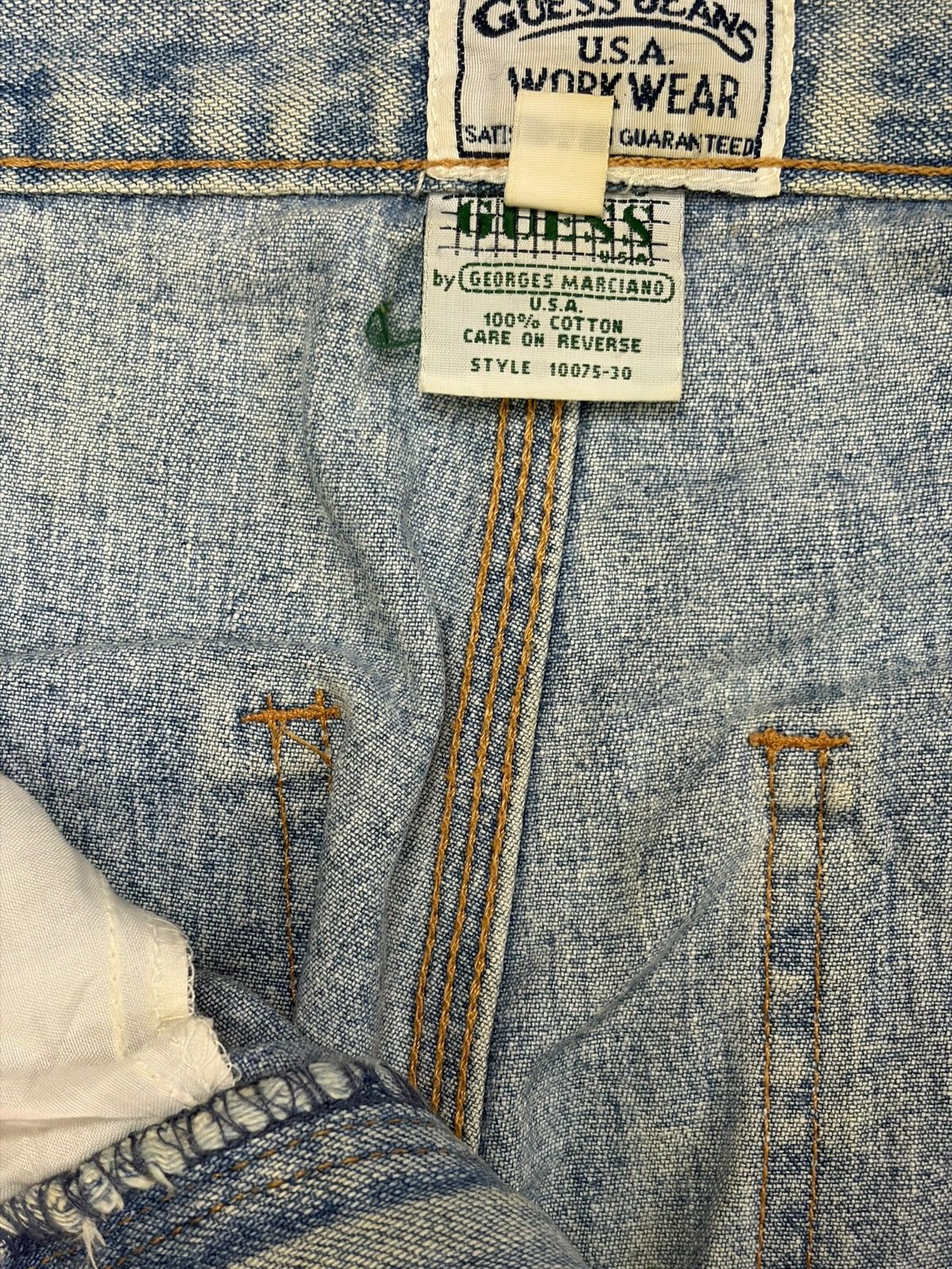 Guess Vintage Usa Guess Marciano Distressed Baggy Jeans Size 34" / US 12 / IT 48 - 5 Thumbnail