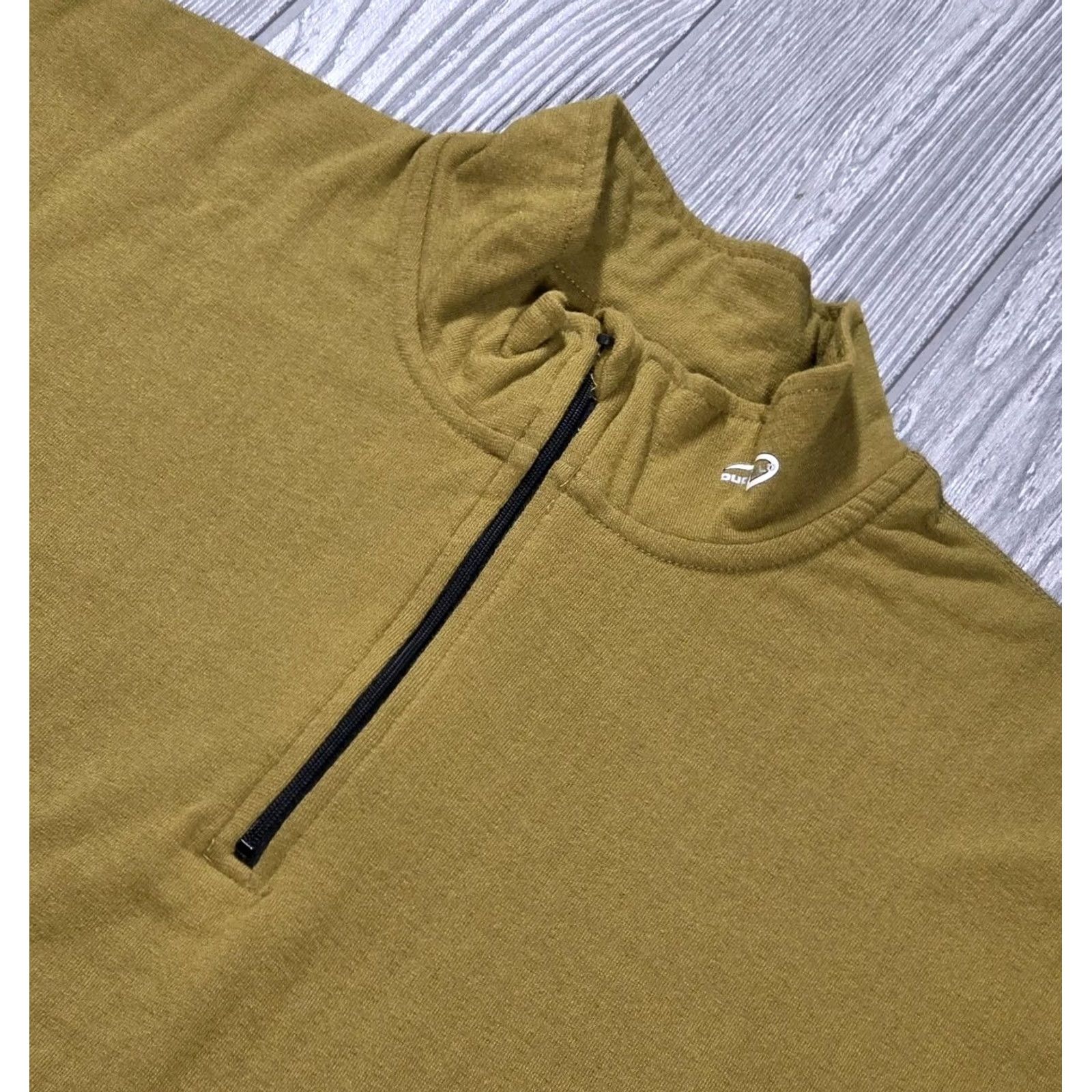 Doublet Duofold Pullover 1/4 Zip Dark Beige Long Sleeve 2XL Mock Neck Fleece Logo Embroidered Casual Sleeve Men’s Regular Size 2XL Vintage No Size US XXL / EU 58 / 5 - 6 Thumbnail