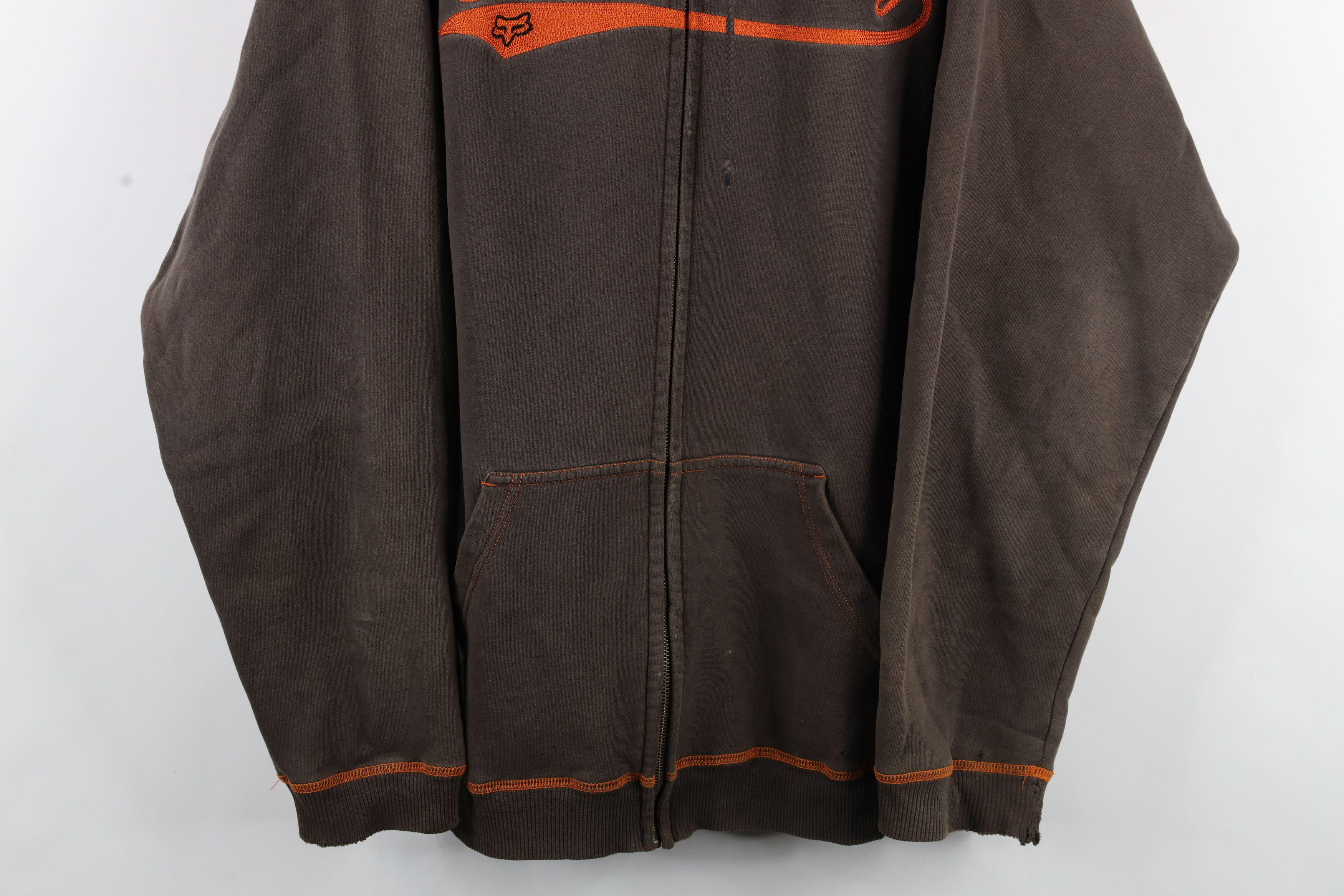 Fox Racing Vintage Fox Racing Spell Out Chain Stitch Full Zip Hoodie Size US XL / EU 56 / 4 - 3 Thumbnail