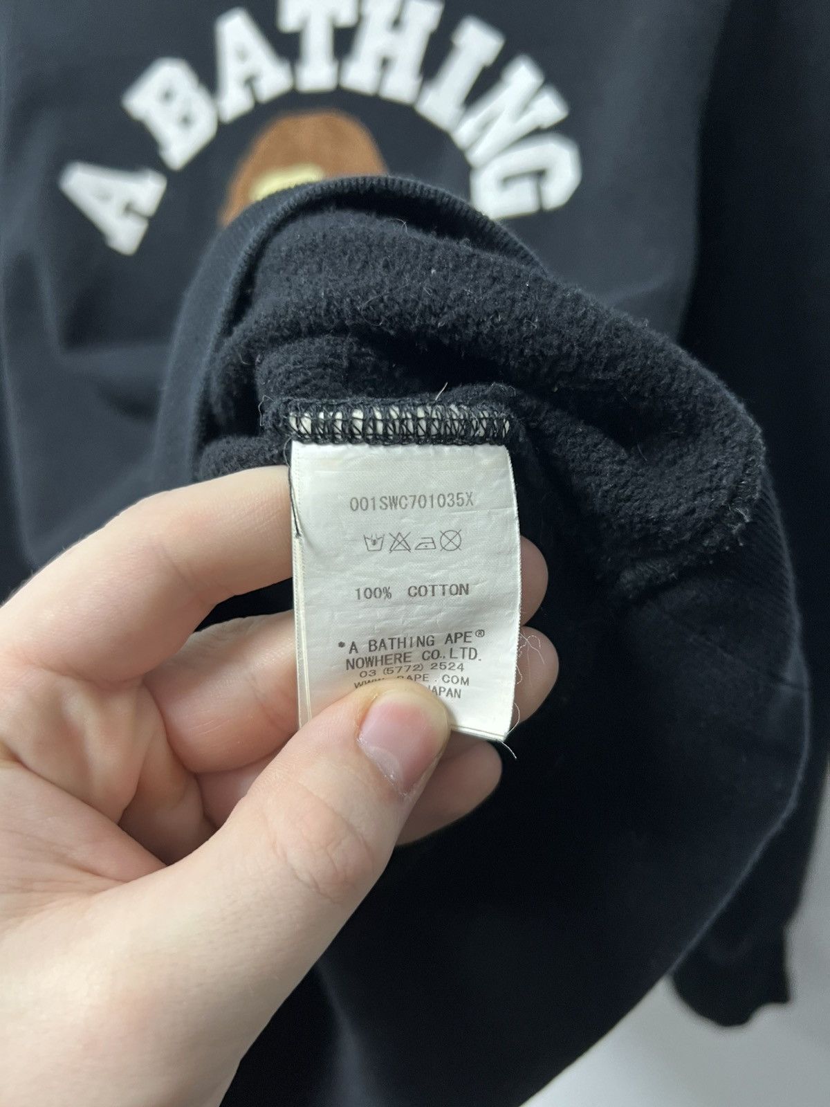 Bape Bape Sweatshirt Y2K Black Big Logo Size M Size US M / EU 48-50 / 2 - 9 Thumbnail