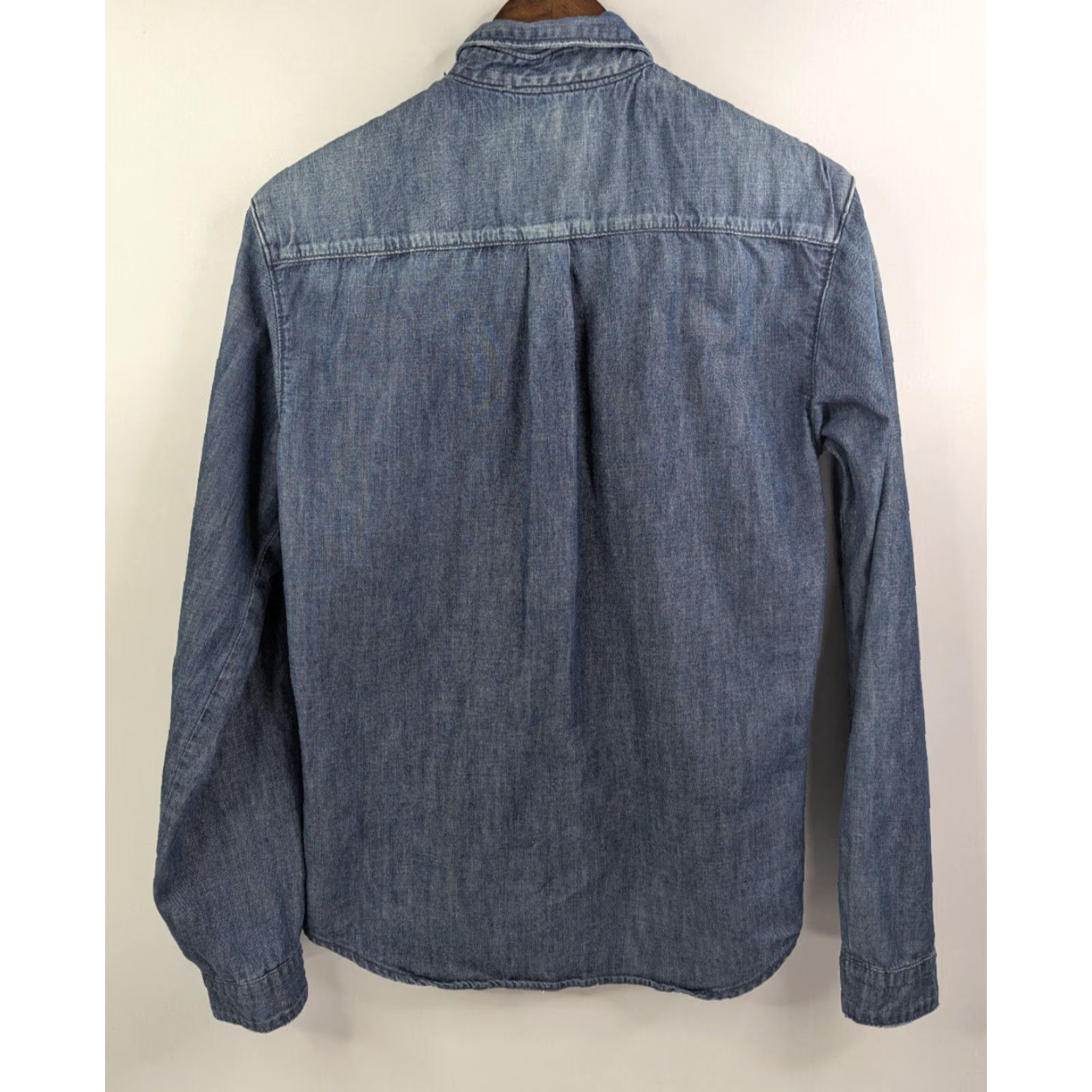 Zara Zara Shirt Men Denim Blue Paisley Long Sleeve Button-Up Slim Fit M Snap Collar Casual Travel Western Pattern Paisley Tapestry Size US M / EU 48-50 / 2 - 4 Thumbnail