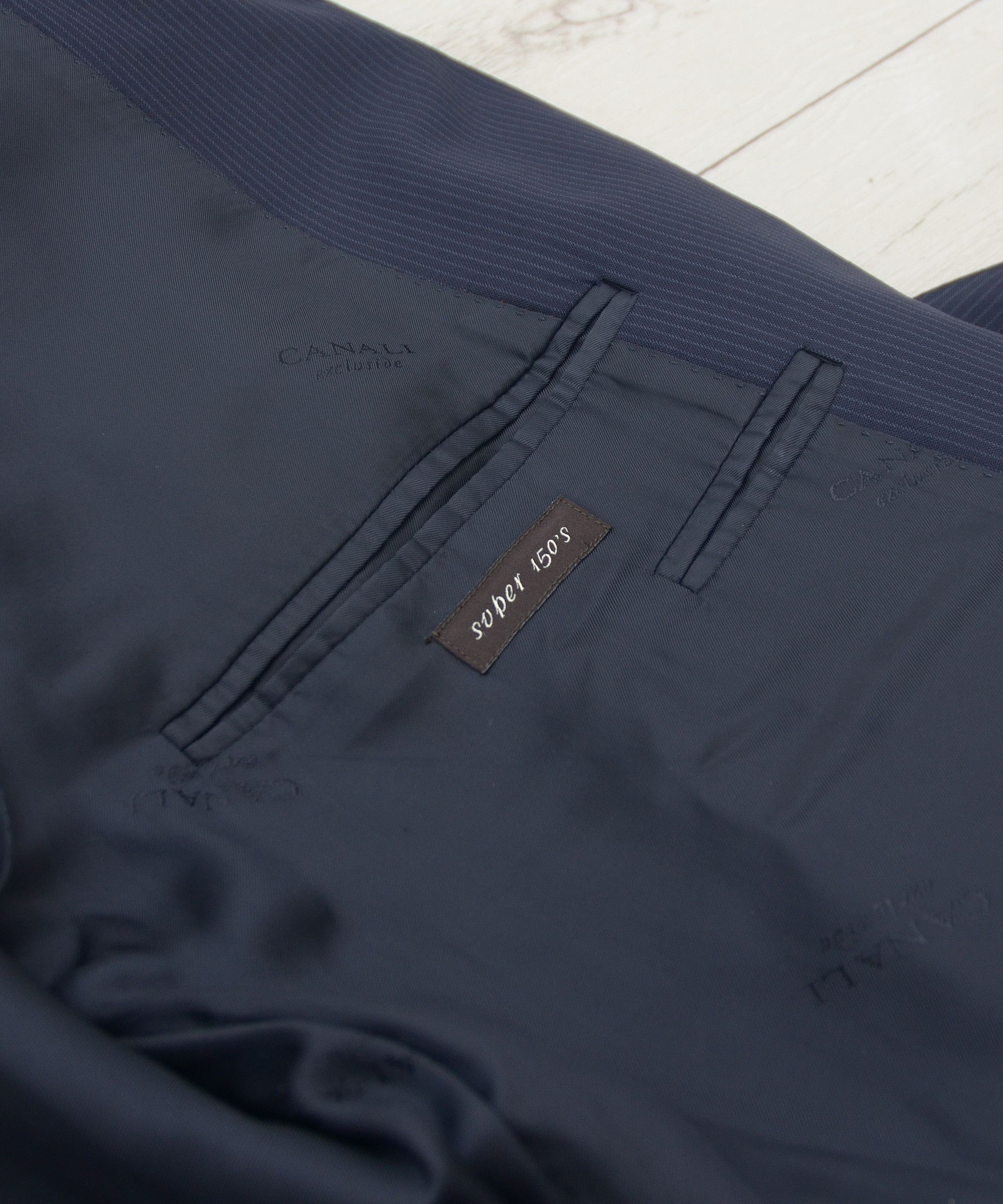 Canali × Designer Canali Wool 2-Buttons Strips Blazer Size 56 Super 150's Size 54R - 10 Thumbnail