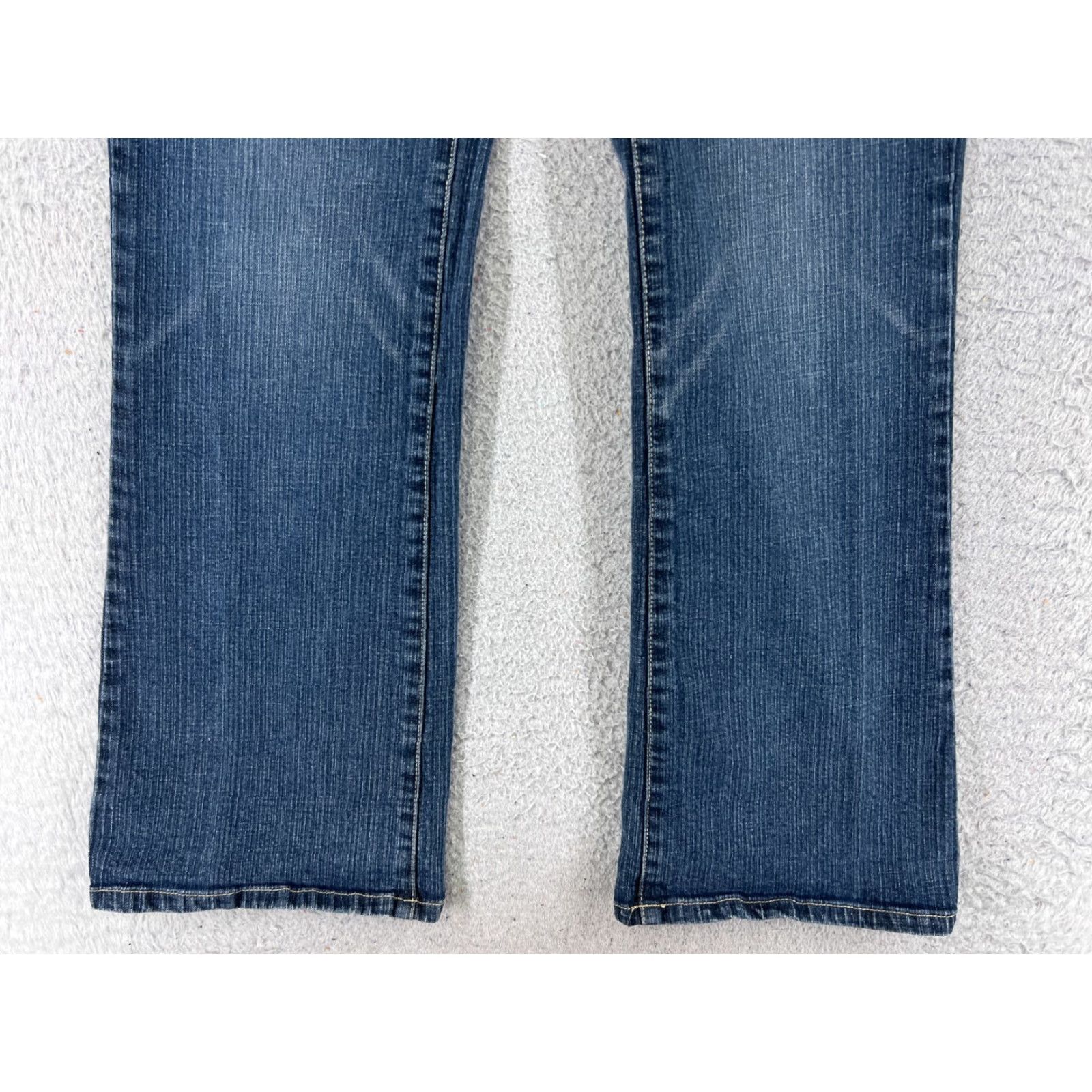 Vintage L.A. Blues Jeans Womens Jeans Flared 29x31 Blue Denim Cotton Blend Mid Rise 12 Regular Pocket 5-Pocket Design Size 34" / US 12 / IT 48 - 2 Thumbnail