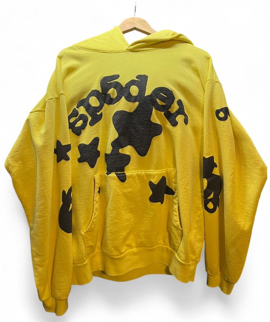 Sp5der Sp5der Yellow Stars Hoodie Size US L / EU 52-54 / 3 - 1 Thumbnail