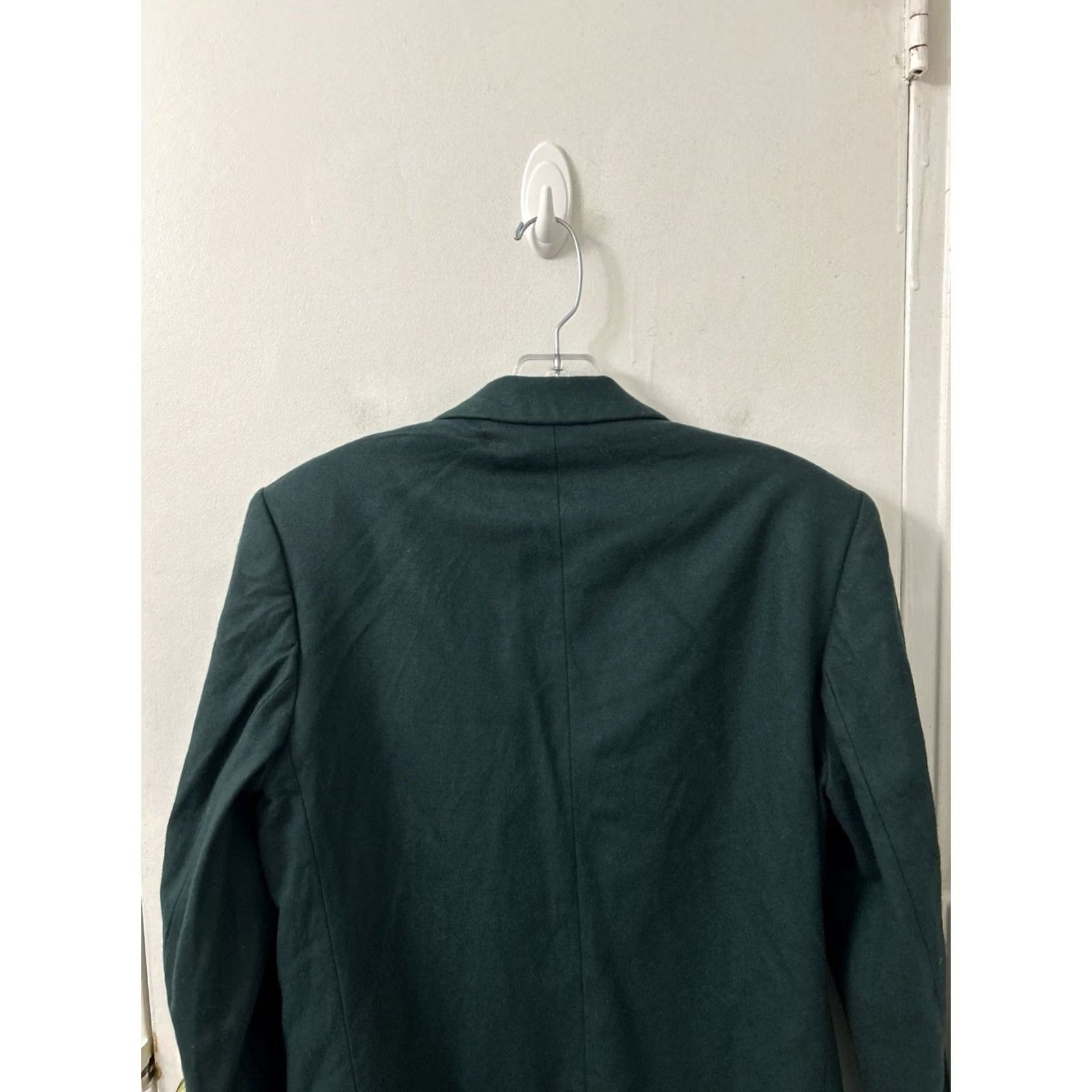 Pendleton VTG Pendleton Blazer Jacket Womens Size 10 100% Wool Made in USA Green Notch Lapel One-Button Single-Breasted Satin Lined 28” mid-length Size L / US 10 / IT 46 - 7 Thumbnail