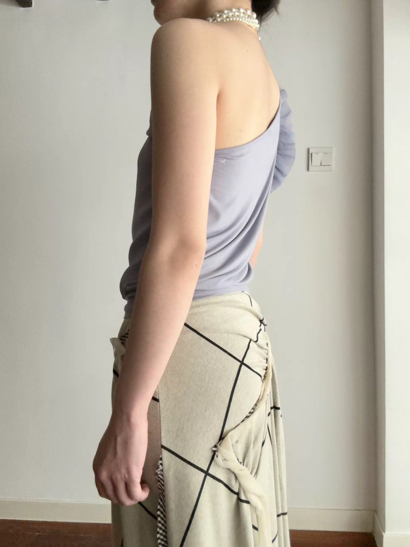 Issey Miyake Issey Miyake Fornarina Purple One-Shoulder Top Size S / US 4 / IT 40 - 2 Thumbnail