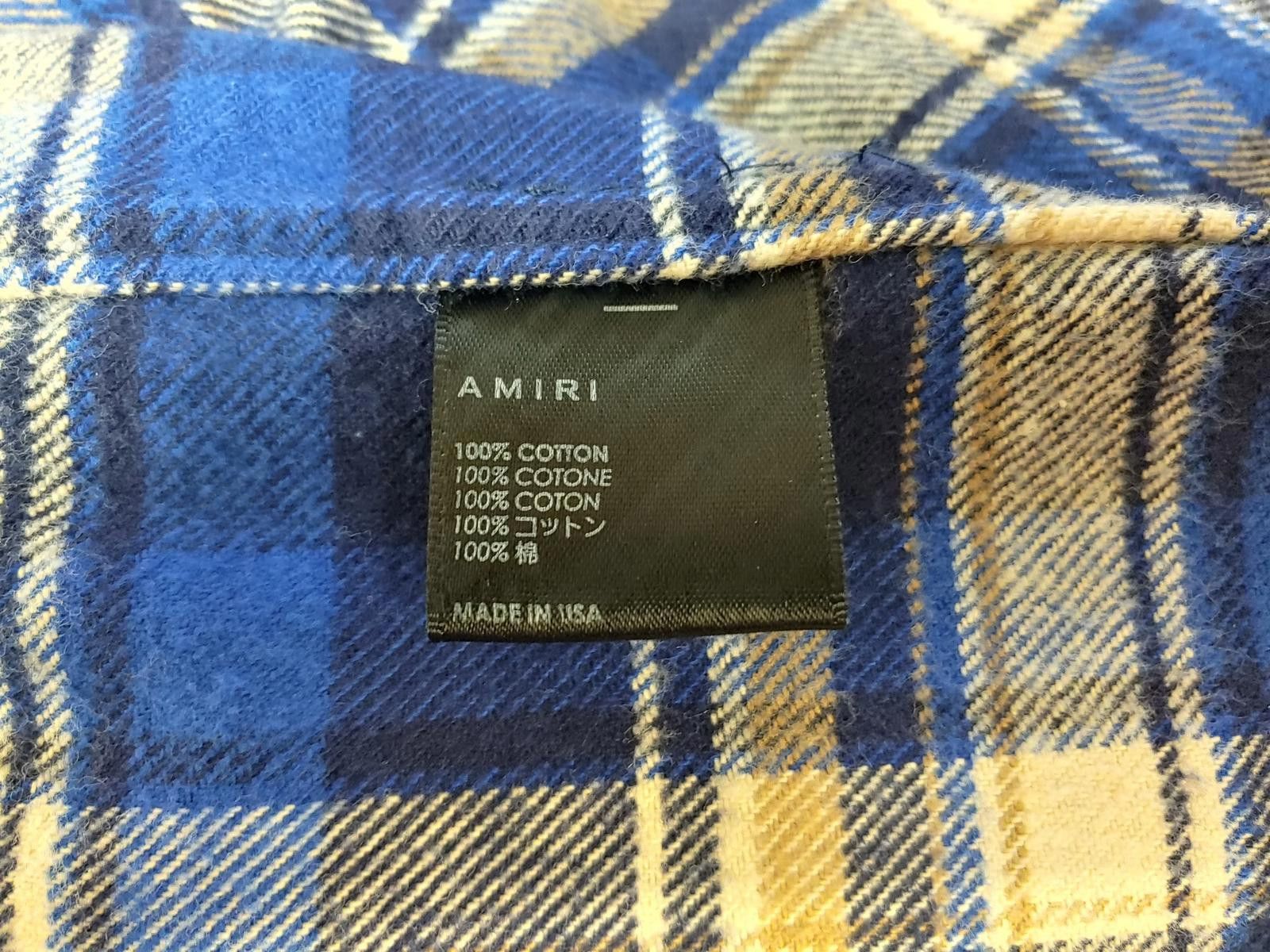Amiri Amiri X TGCW Blue Flame Flannel Shirt Size US XL / EU 56 / 4 - 7 Thumbnail