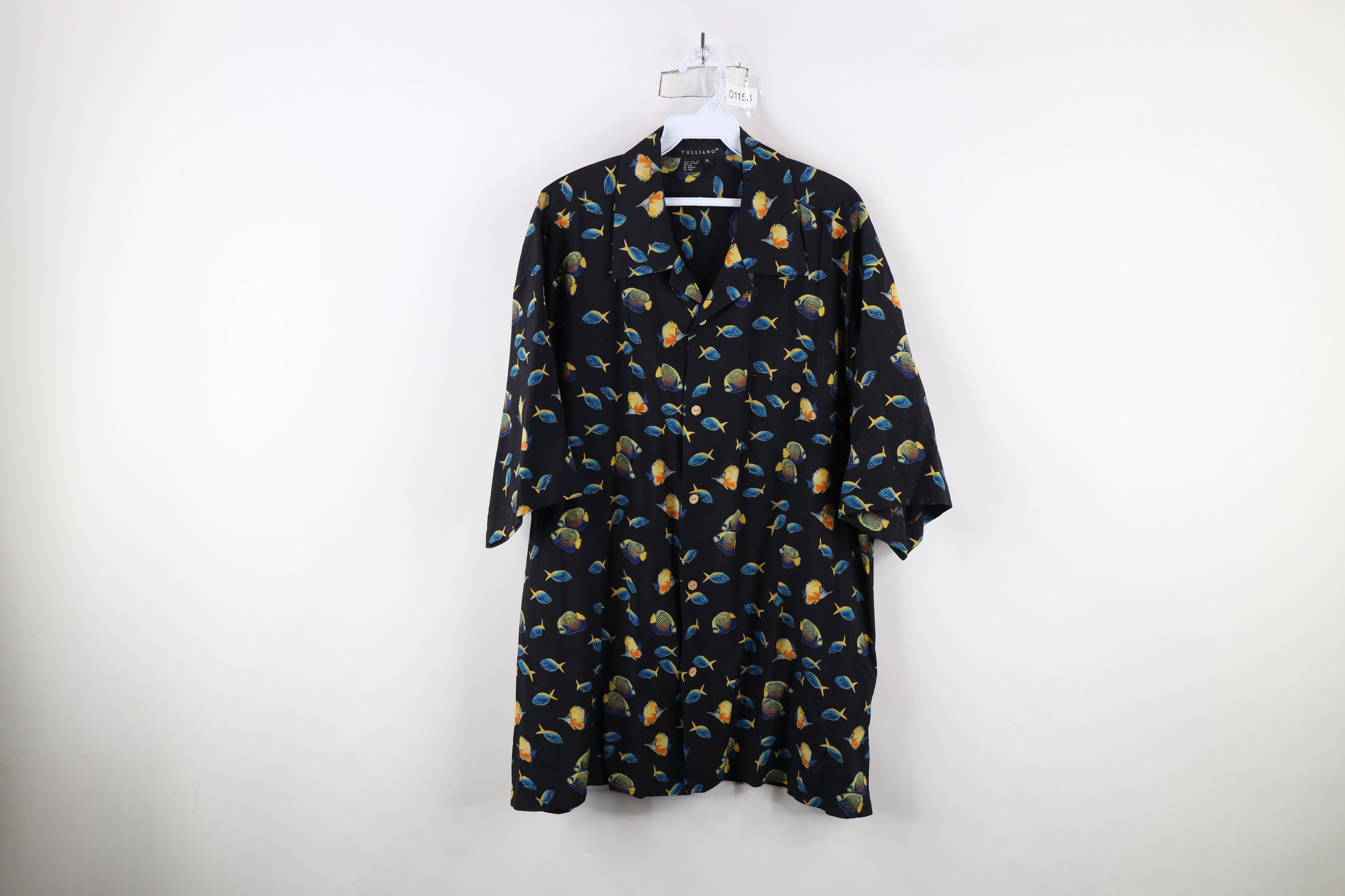 Vintage Vintage 90s Streetwear Over Print Looped Collar Button Shirt Size US XL / EU 56 / 4 - 1 Thumbnail