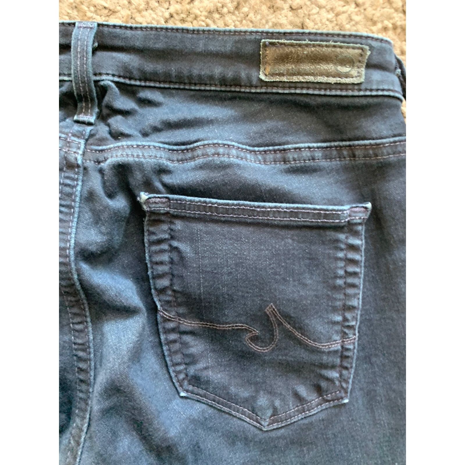 Vintage AG Adriano Goldschmied The Absolute Legging Extreme Skinny Women's Jeans 28R Denim Blue 31 in Pockets Stretch Zip Button Modern Womens Size 28" / US 6 / IT 42 - 6 Thumbnail