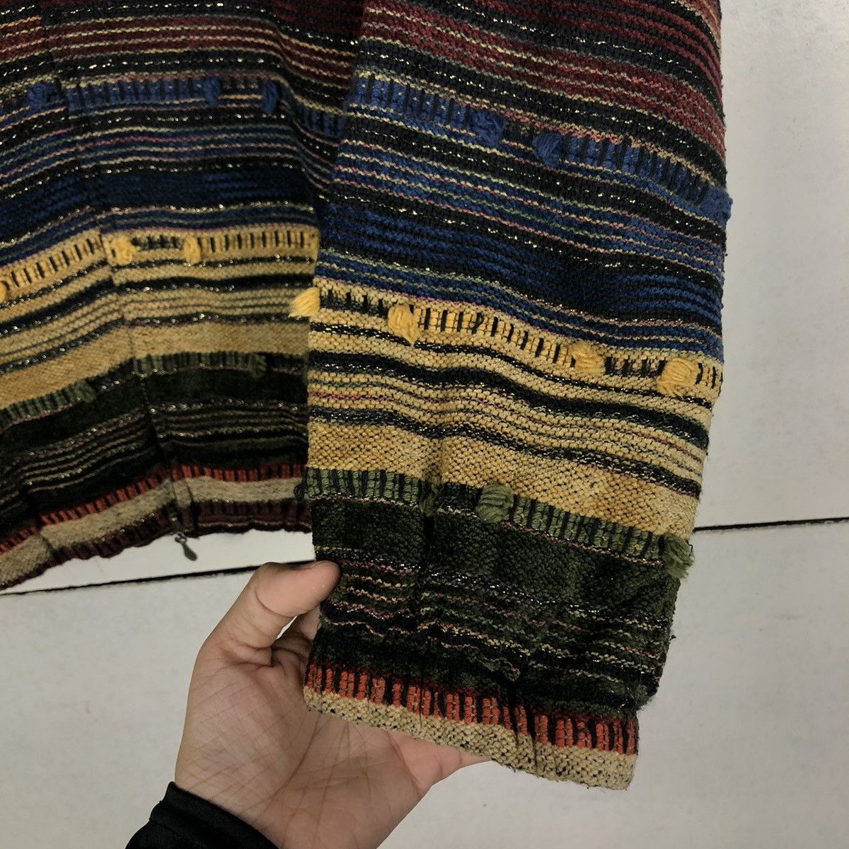 Vintage 📌VINTAGE HAND KNIT DESIGN ZIPPER ALFRED DUNNER ISSEY MIYAKE Size US M / EU 48-50 / 2 - 16 Thumbnail