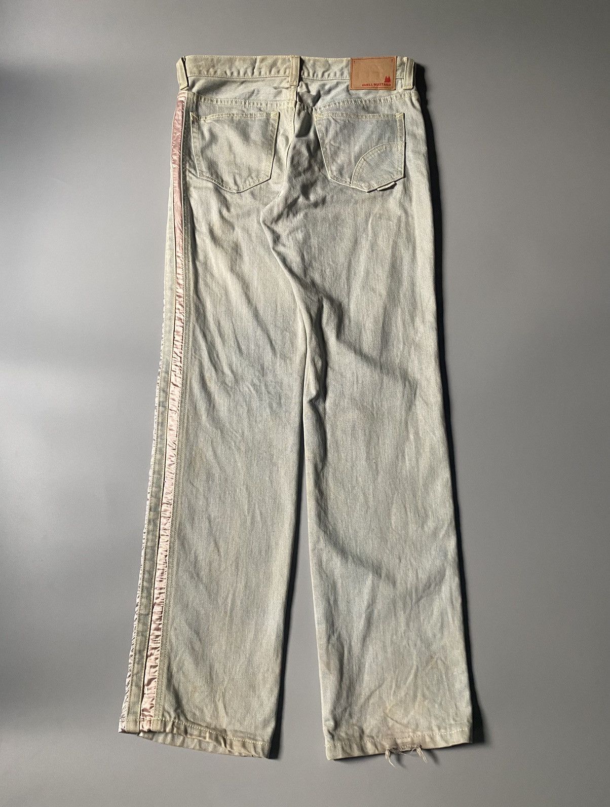 Japanese Brand Guelle Mustard - Side Striped Denim Pants Size US 32 / EU 48 - 2 Thumbnail