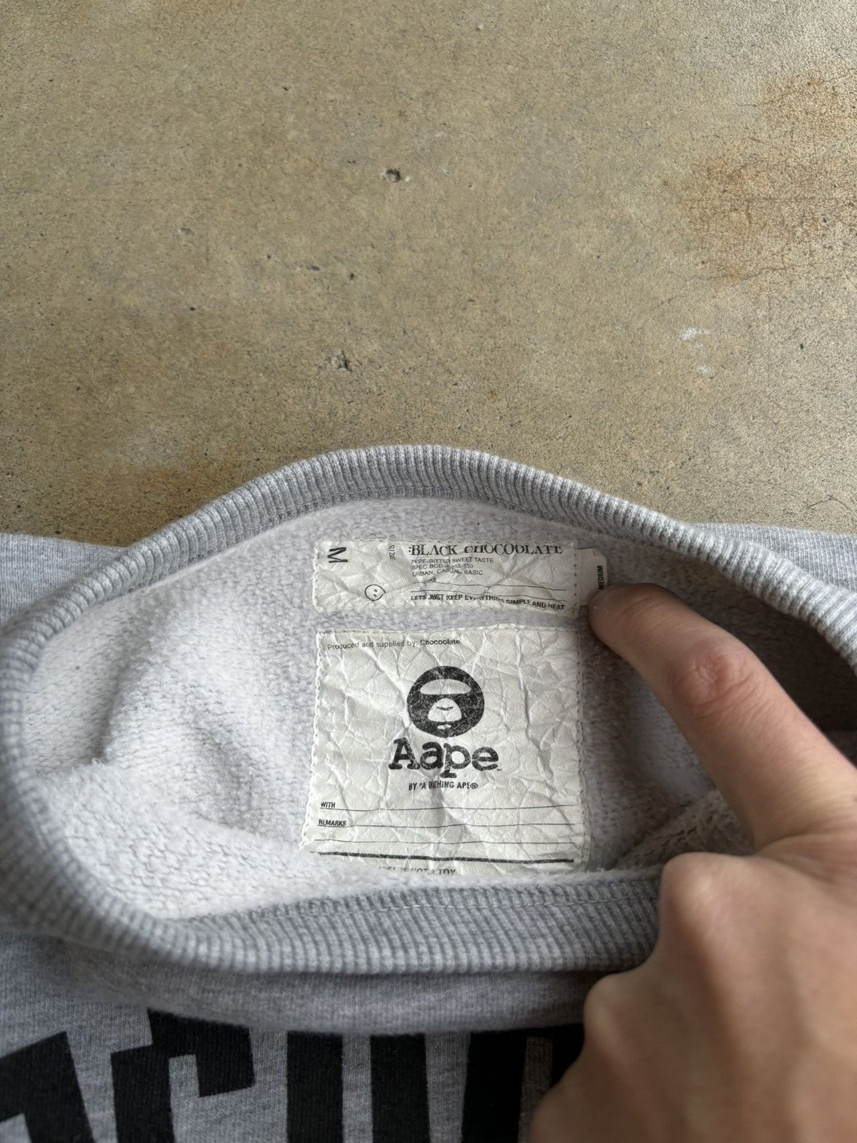 CHOCOOLATE Crazy Chocolate Bape Japanese Boxy Heather Grey Crewneck Size US M / EU 48-50 / 2 - 6 Thumbnail