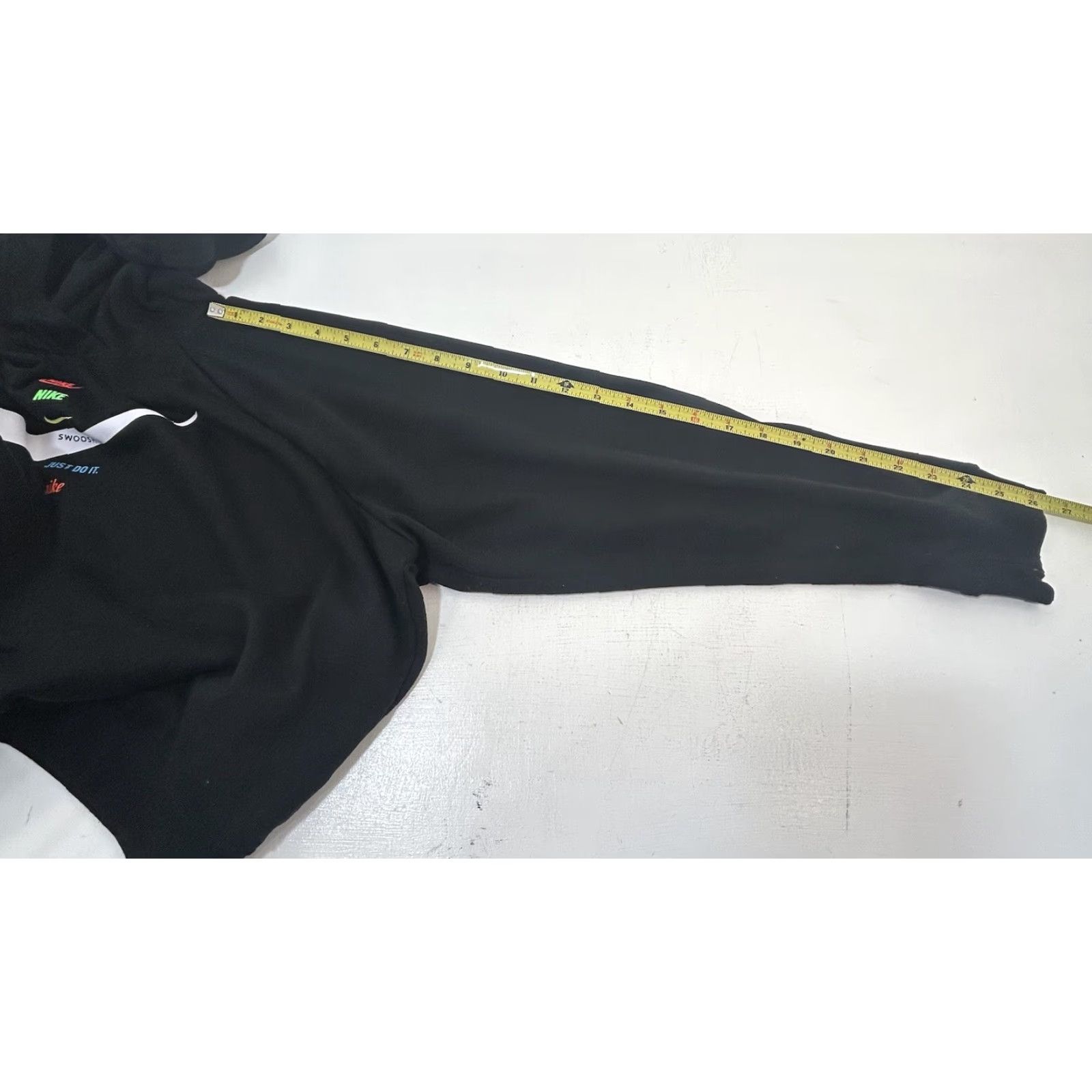 Nike Nike Fleece Hoodie Cropped Women M Black Center Swoosh DJ1123-011 Size M / US 6-8 / IT 42-44 - 6 Thumbnail