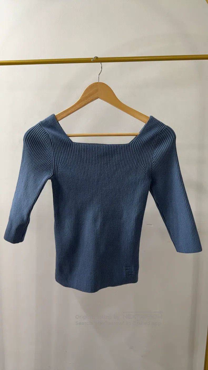 Fendi Fendi Square Neck Slim Knit Top Size XS / US 0-2 / IT 36-38 - 1 Thumbnail