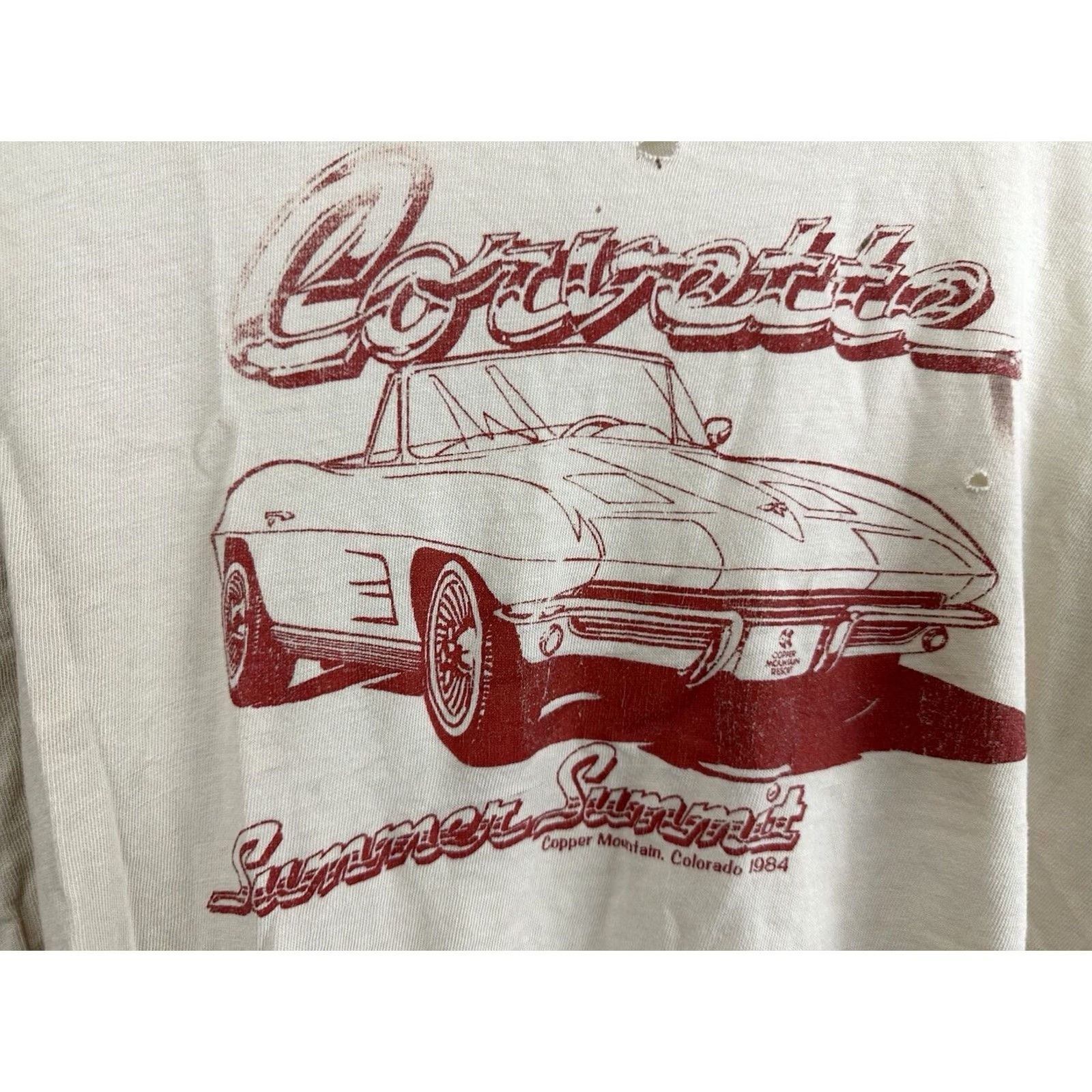 Vintage VINTAGE 80s Corvette Summer Summit LS T-Shirt L Cream Mens Size US L / EU 52-54 / 3 - 4 Thumbnail