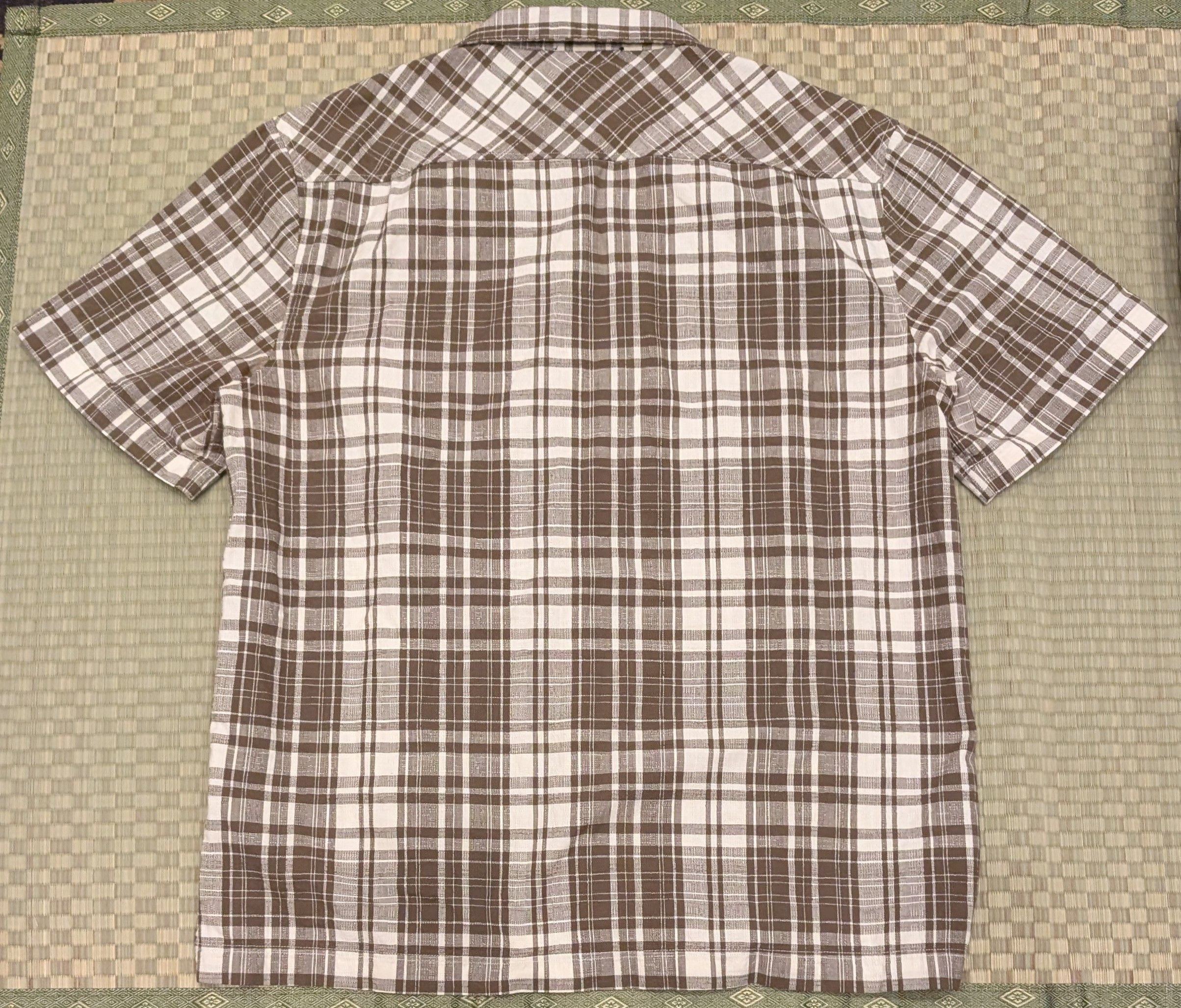 Mr P. Mr. P Camp Collar Checked Textured Cotton Shirt Size US XL / EU 56 / 4 - 2 Thumbnail