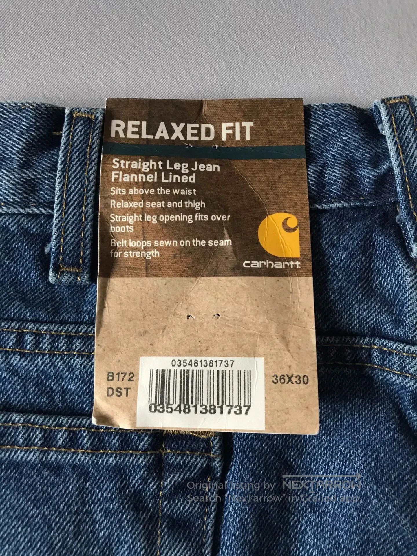 Carhartt Carhartt B172 Flannel Lined Jeans. Size US 36 / EU 52 - 8 Thumbnail