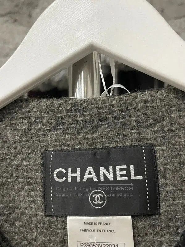 Chanel Chanel Gray Cotton Women's Jacket . Size XXS / US 00 / IT 34 - 6 Thumbnail