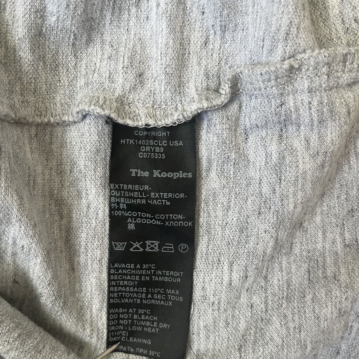 The Kooples The Kooples Classic Fit Gray Polo Shirt With Blue Detailing Size US M / EU 48-50 / 2 - 6 Thumbnail