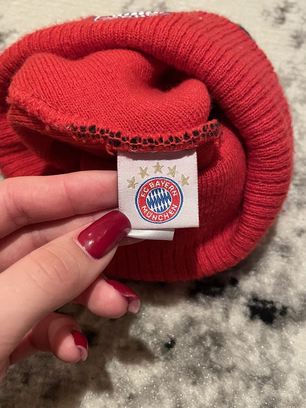 Vintage Vintage Beanie Hat Bayern Munich Football Y2k Size ONE SIZE - 8 Thumbnail