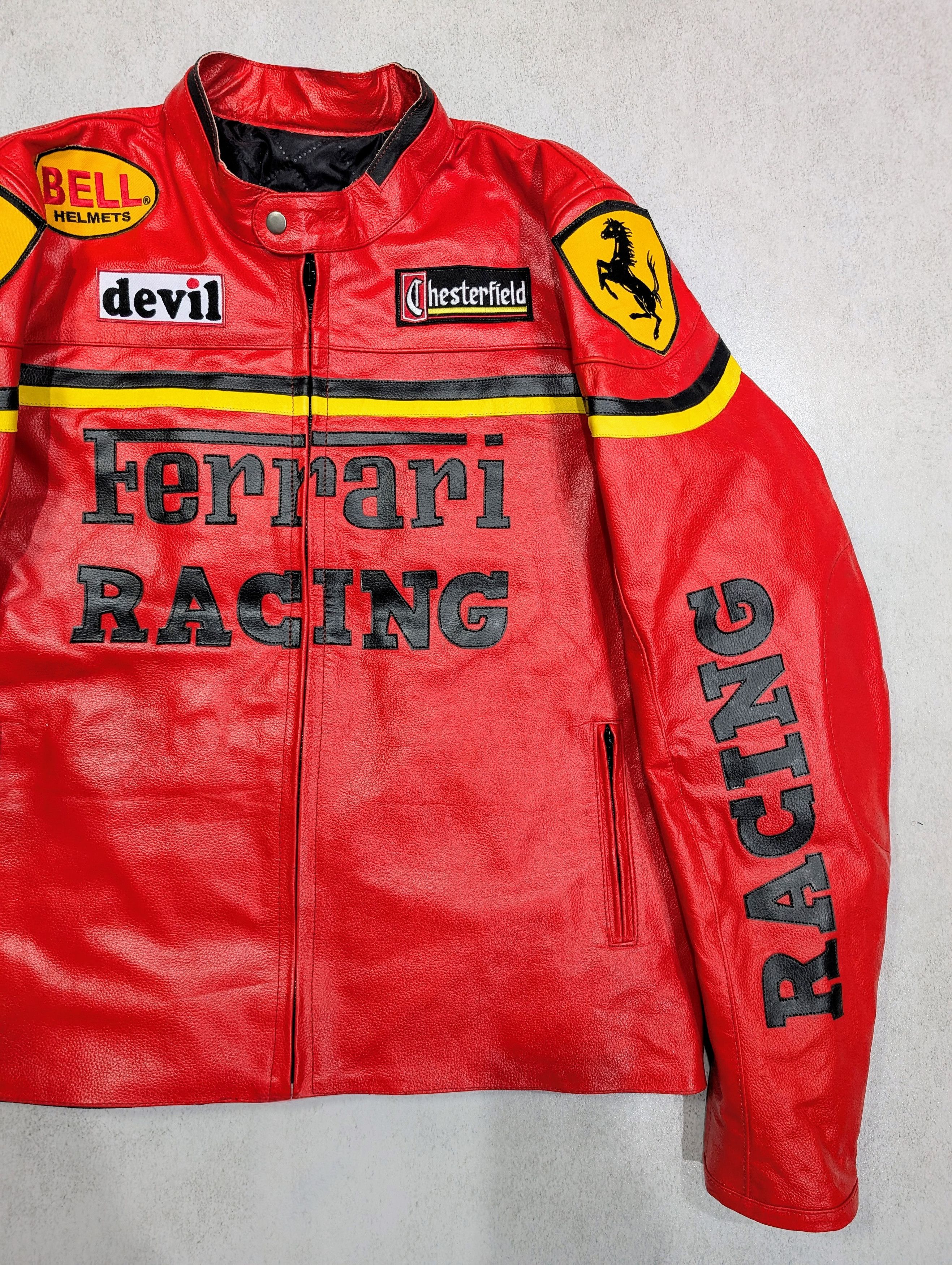 Vintage 🔥Vintage Ferrari Racing Leather Jacket 100% genuine leather Size M / US 6-8 / IT 42-44 - 3 Thumbnail