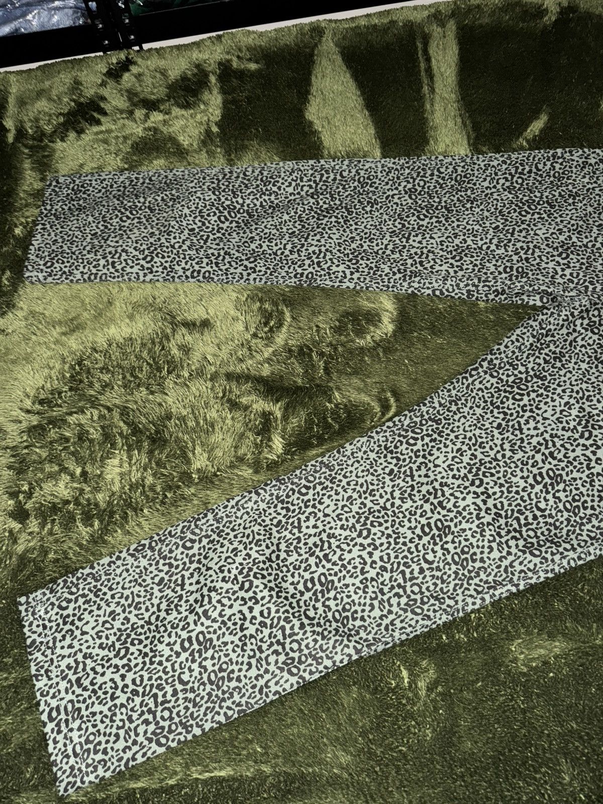 Pleasures [34] Pleasures crystal leopard pattern denim pants green Size US 34 / EU 50 - 6 Thumbnail