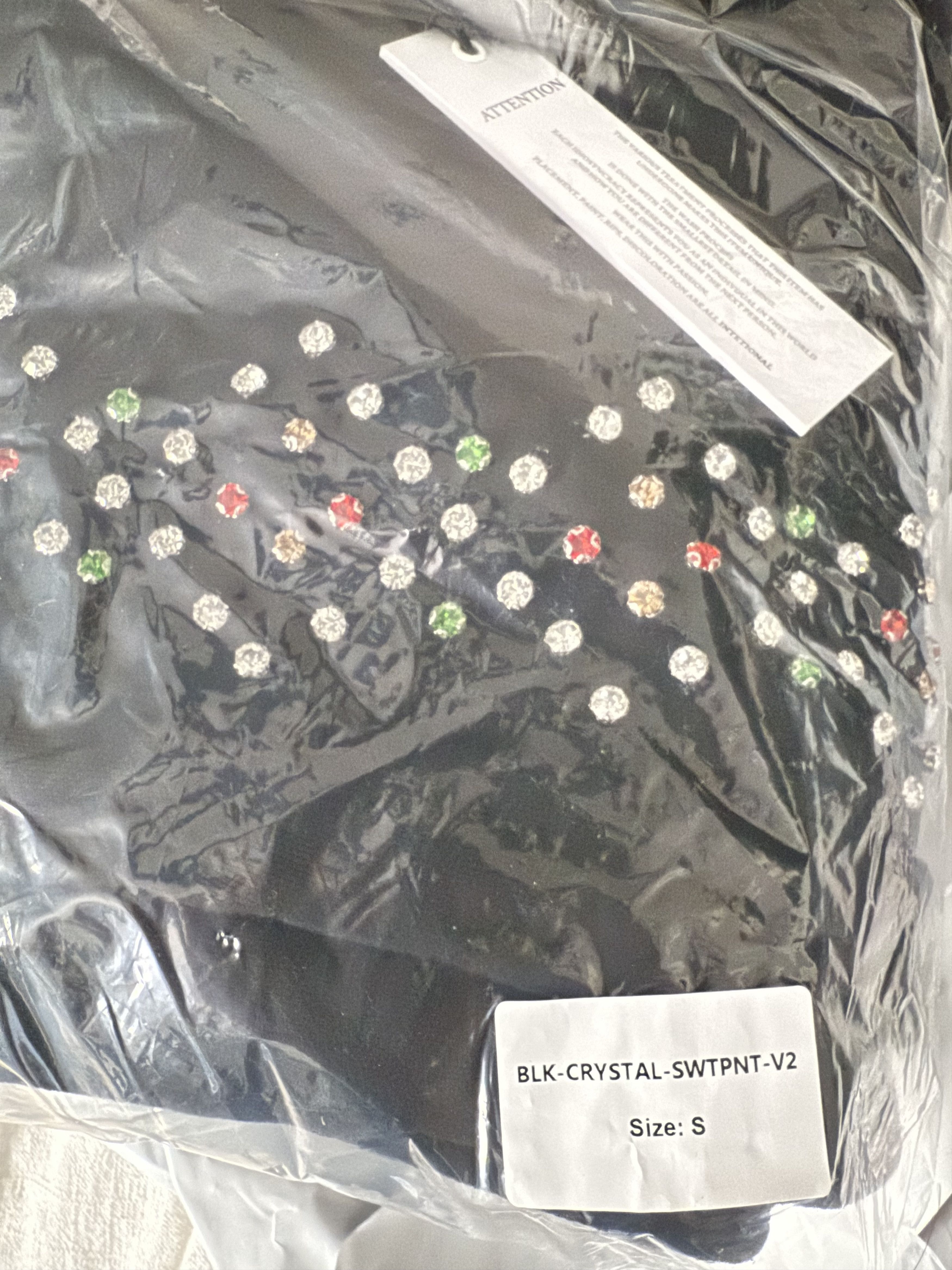 HMDD HMDD Black Crystal Sweats - Brand New Size US 32 / EU 48 - 4 Thumbnail