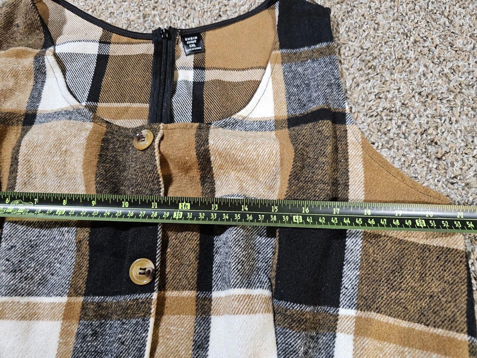 Shein Women’s Shein Curve Plaid Flannel Button Down Dress Size 1XL Size M / US 6-8 / IT 42-44 - 5 Thumbnail