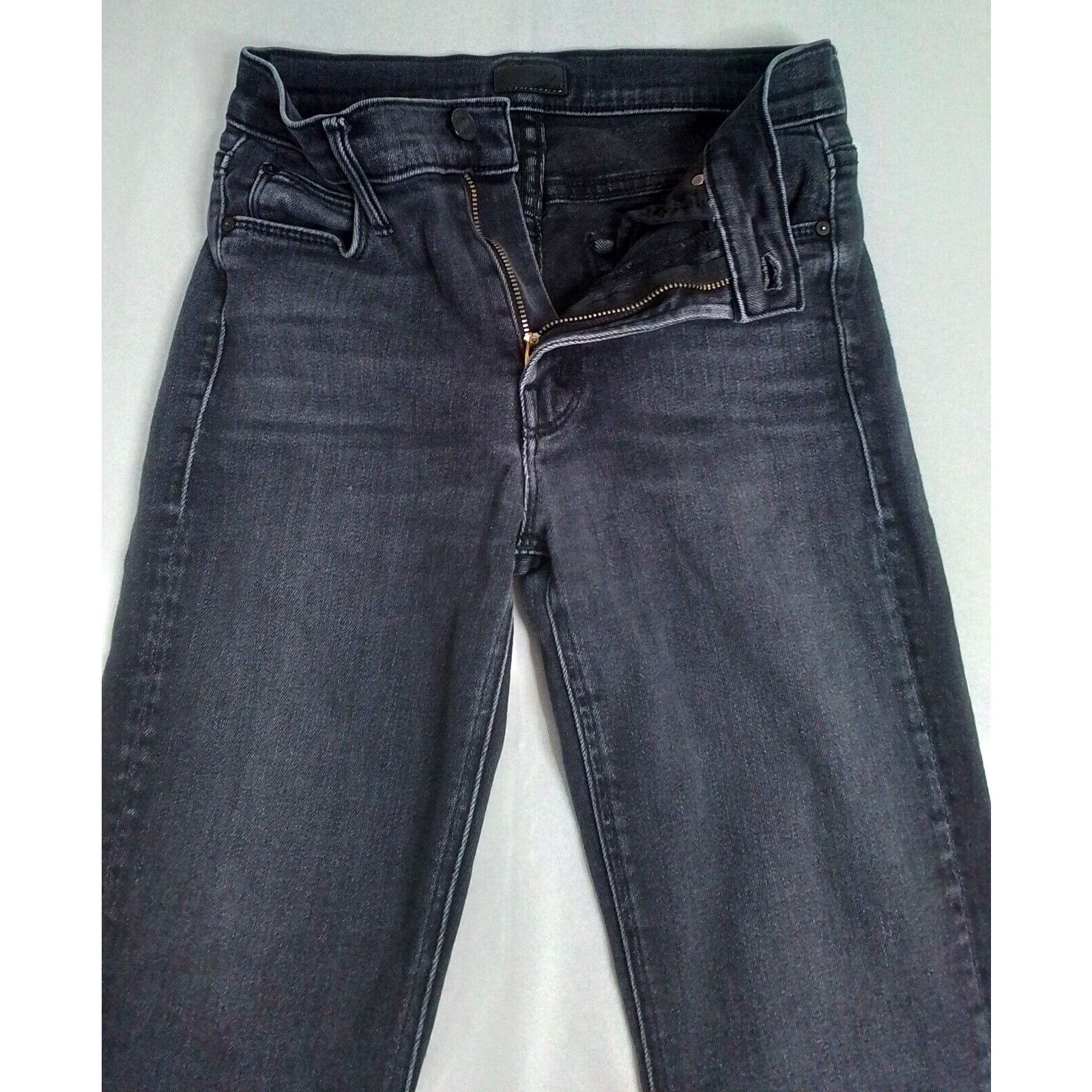 MOTHER Mother Denim Women's 26 The Midrise Dazzler Jean Black Size 26" / US 2 / IT 38 - 4 Thumbnail