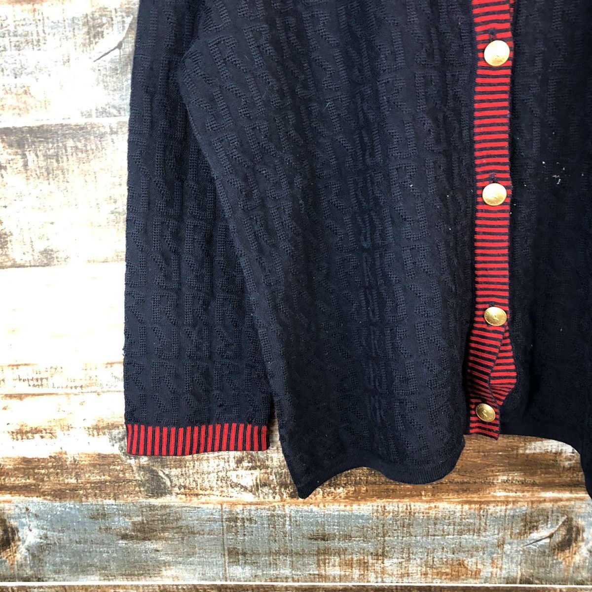 Roberta di Camerino Roberta di Camerino Darkblue Patterned Cardigans #A1362 Size S / US 4 / IT 40 - 7 Thumbnail