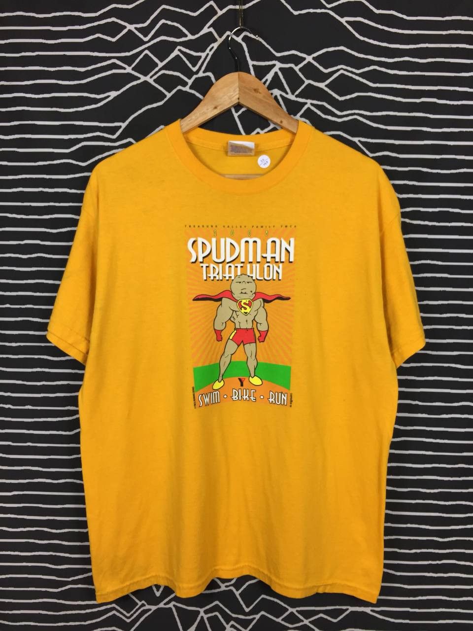 Hanes × Vintage Vtg 00s Spudman Triathlon YMCA Running Series Tee Size US L / EU 52-54 / 3 - 2 Thumbnail